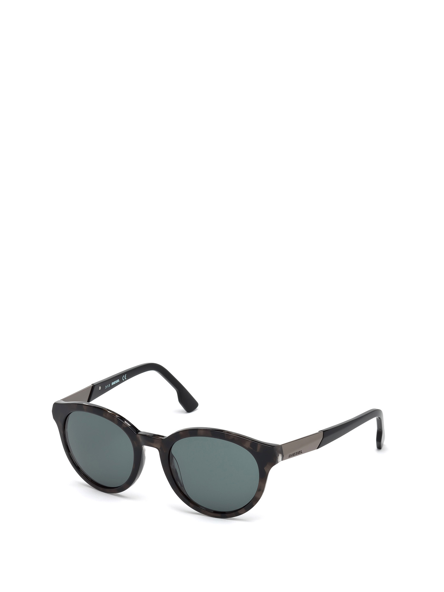 Diesel - DM0186, Unisex's Full rim shape eyewear with metal plaque in Brown/Black - 5