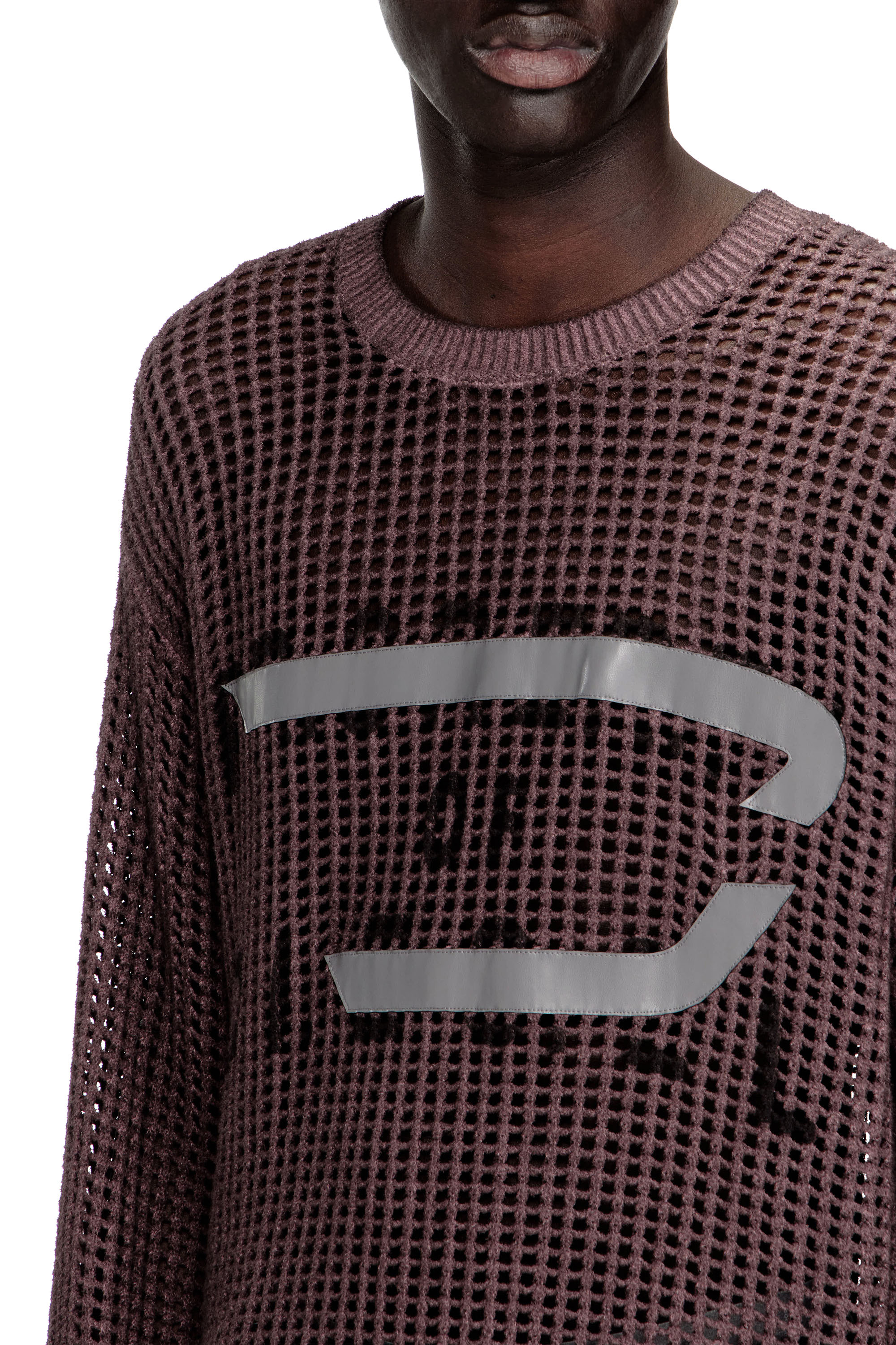 Diesel - K-ROCH, Man's Long-sleeve mesh-knit top in null - 5