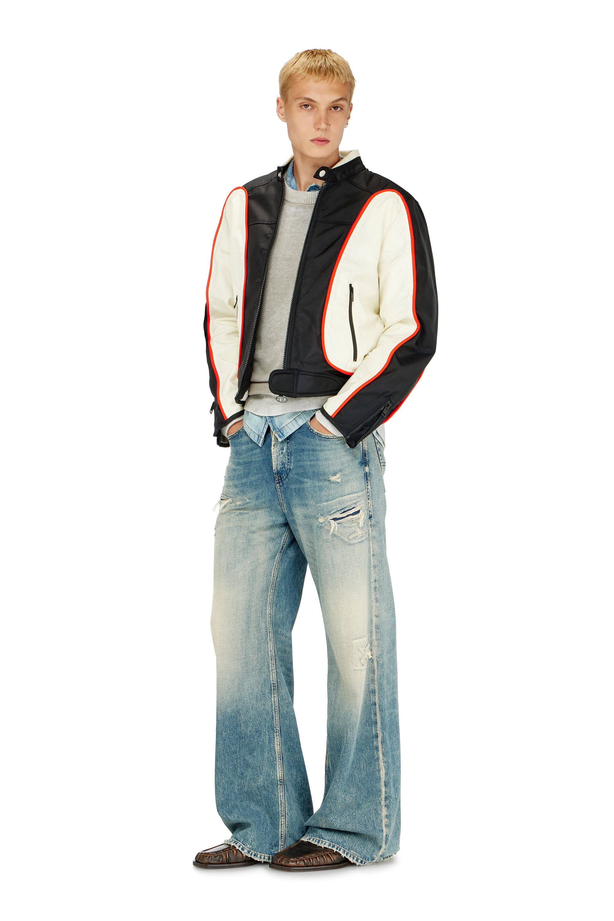 J-BLINK Unisex: 90's Biker jacket in waterproof nylon | Diesel