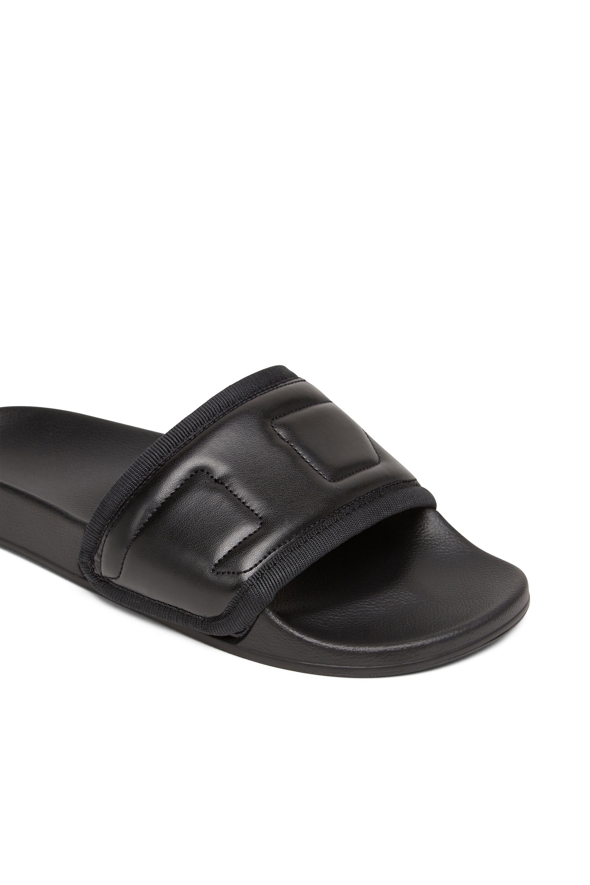 Diesel - SA-MAYEMI PUF X, Sa-Mayemi Puf X - Chanclas con logotipo D en relieve Unisex in Negro - 6
