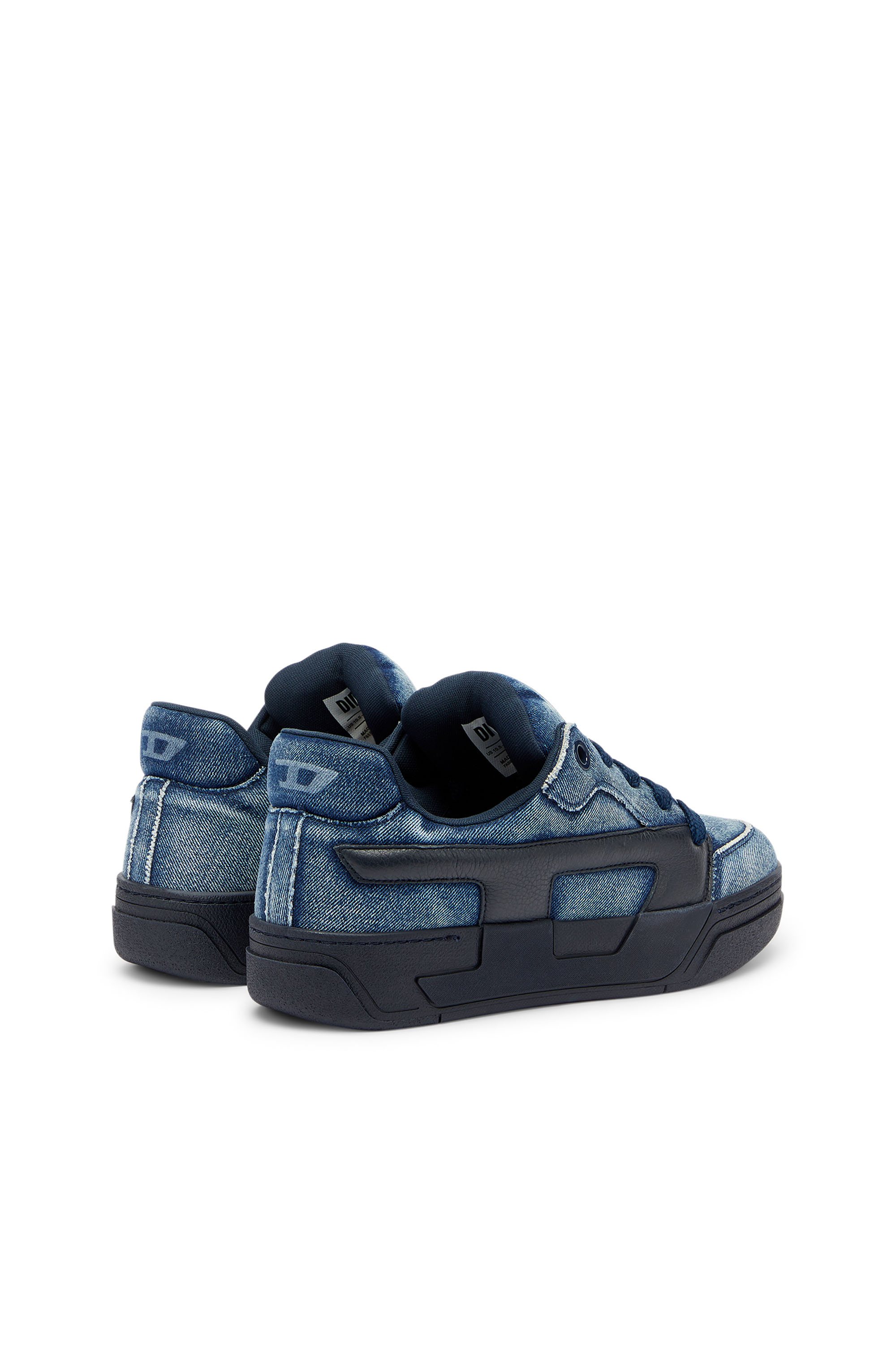 Diesel - S-D-OLLIE LOW, S-D-Ollie - Zapatillas en denim deshilachado lavado oscuro Hombre in Azul marino - 3