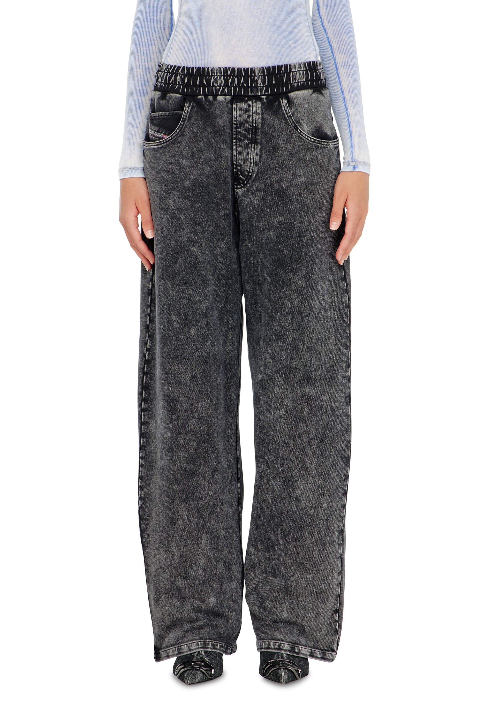 Diesel - P-STUKY, Female's Sweatpants with denim effect in null - 2