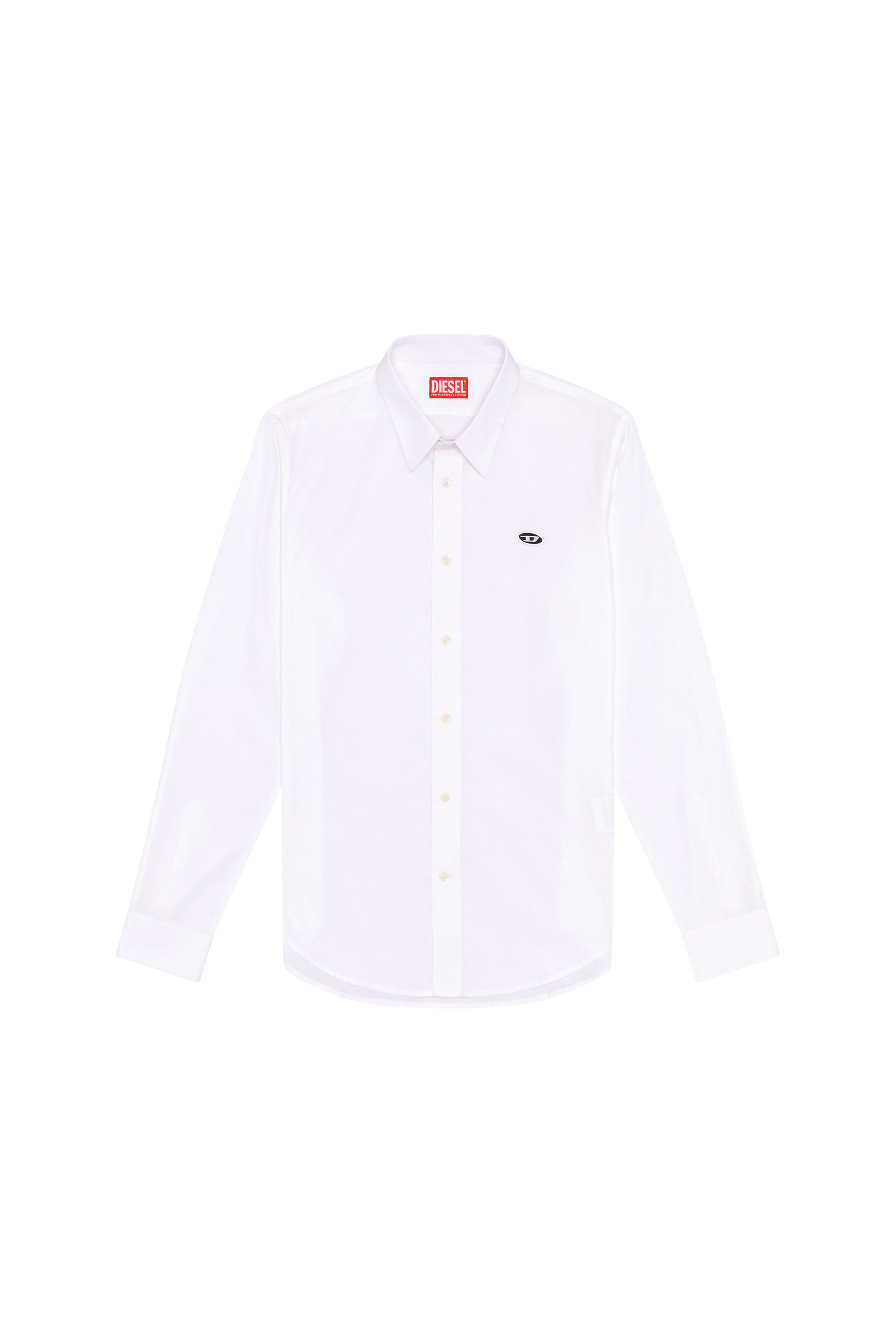 Men's Shirt with oval D patch | White | Diesel