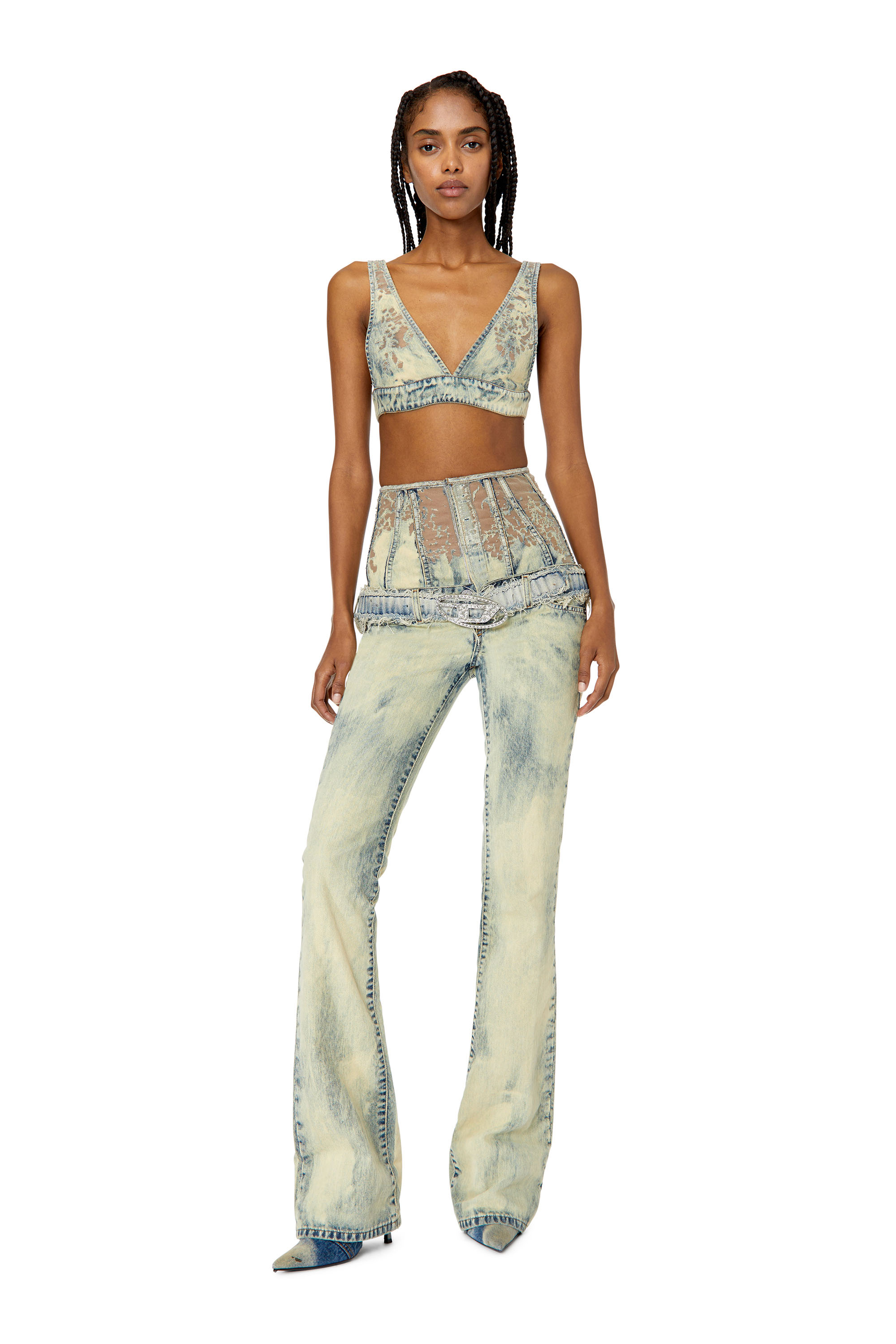 Diesel - Woman's Bootcut and Flare Jeans 1969 D-Ebbey 068GP, Light Blue - 5