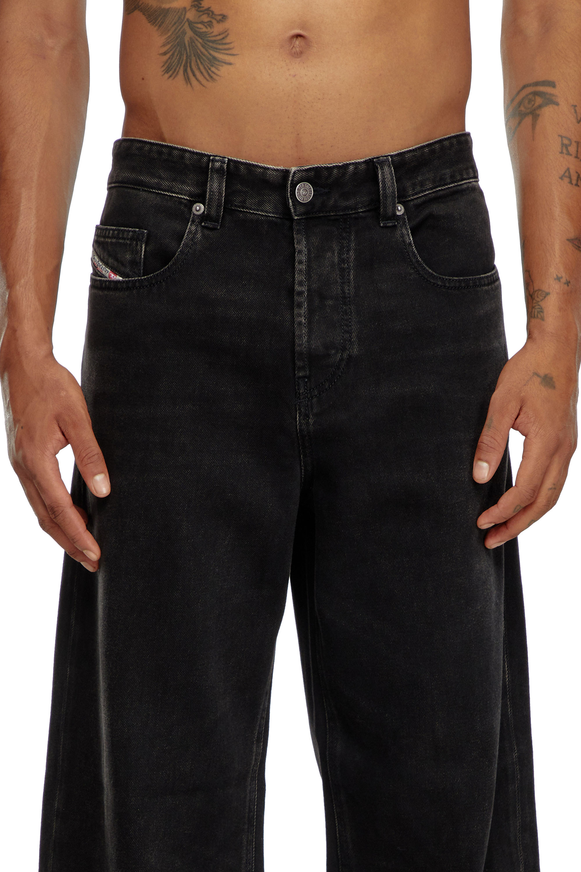 Men's Regular Jeans | Black/Dark grey | Diesel 2001 D-Macro
