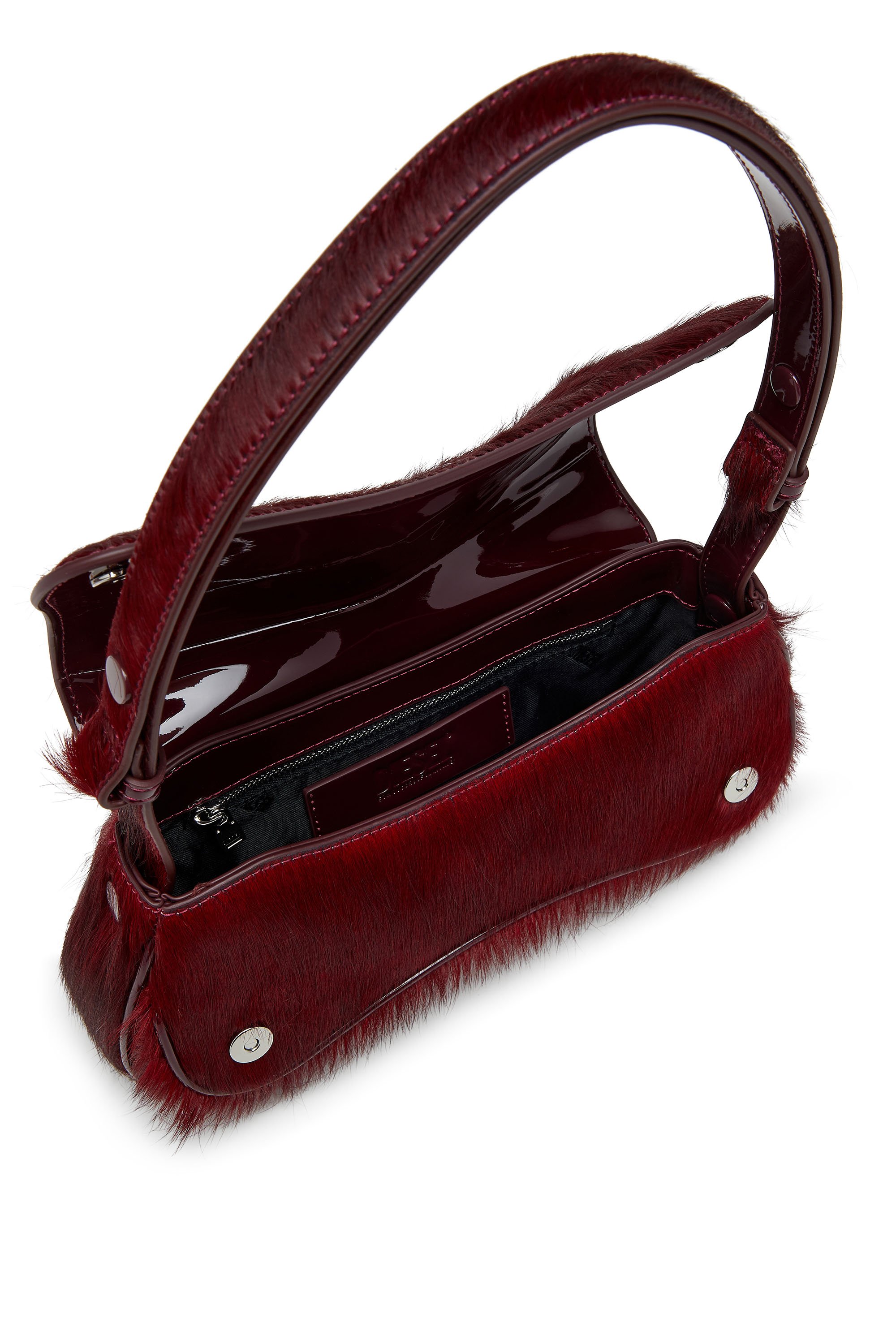 Diesel - PLAY CLUTCH, Pochette en cuir poilu coloré Femme in Rouge - 3