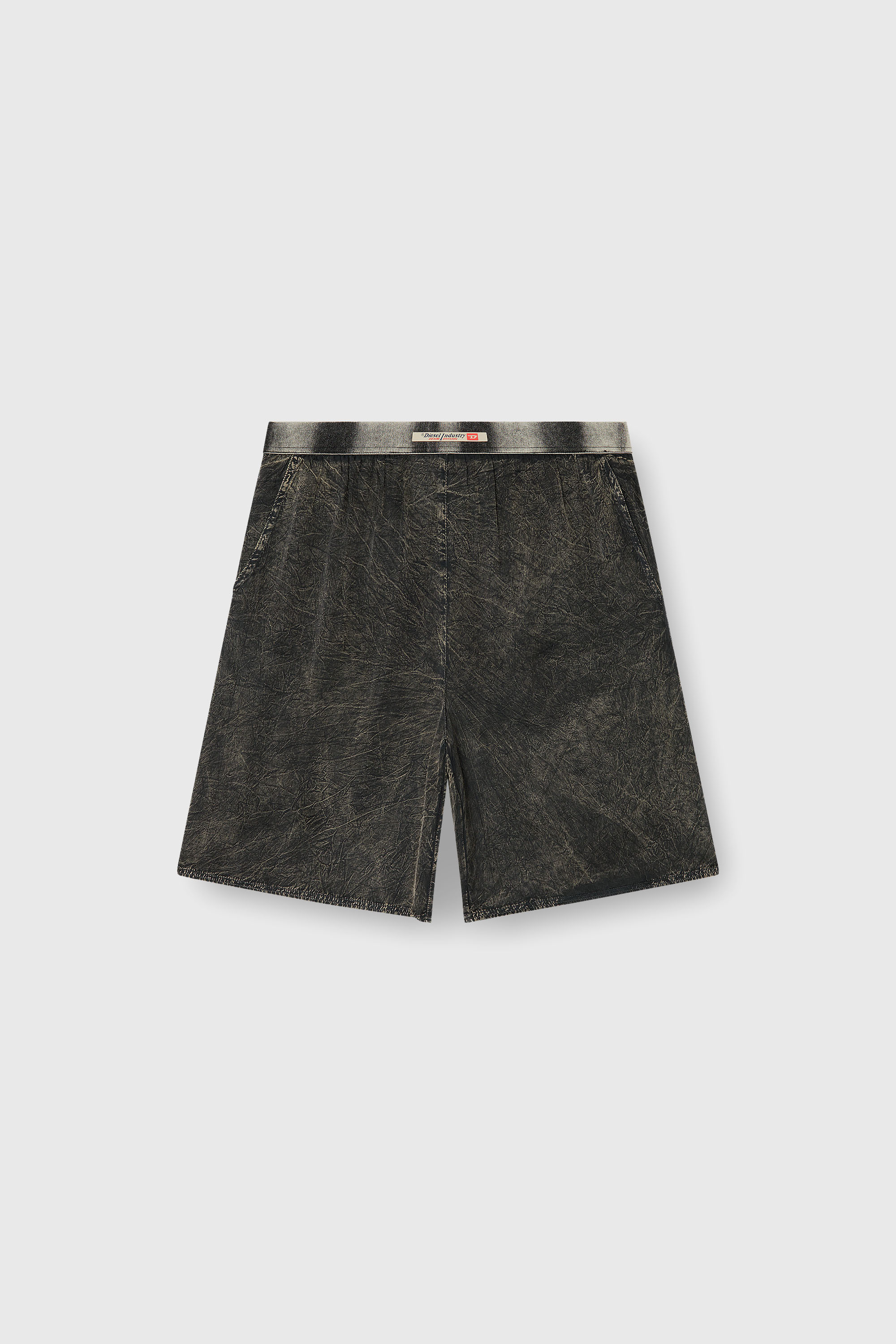 Diesel - JAGO-DNM, Man's Short pants in treated fluid viscose in Dark grey - 2