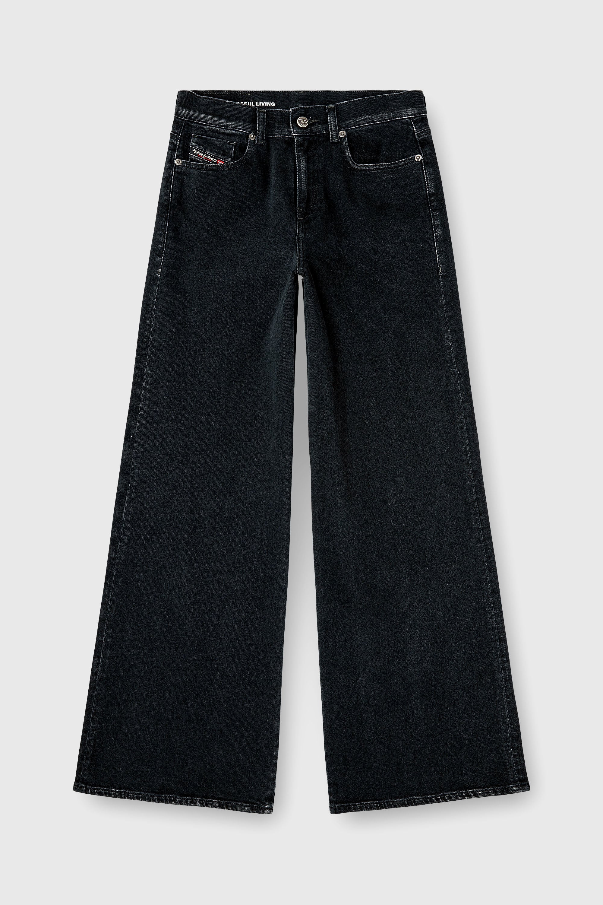 Diesel - Flare Jeans 1978 D-Akemi 09N89 Mujer, Negro/Gris oscuro - 6