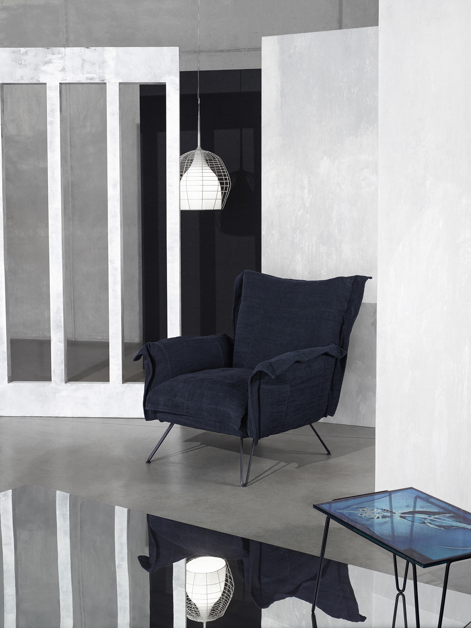 Diesel - DL0F55 CLOUDSCAPE, Sillón suave de color azul con cojines grandes Unisex in Azul marino - 1