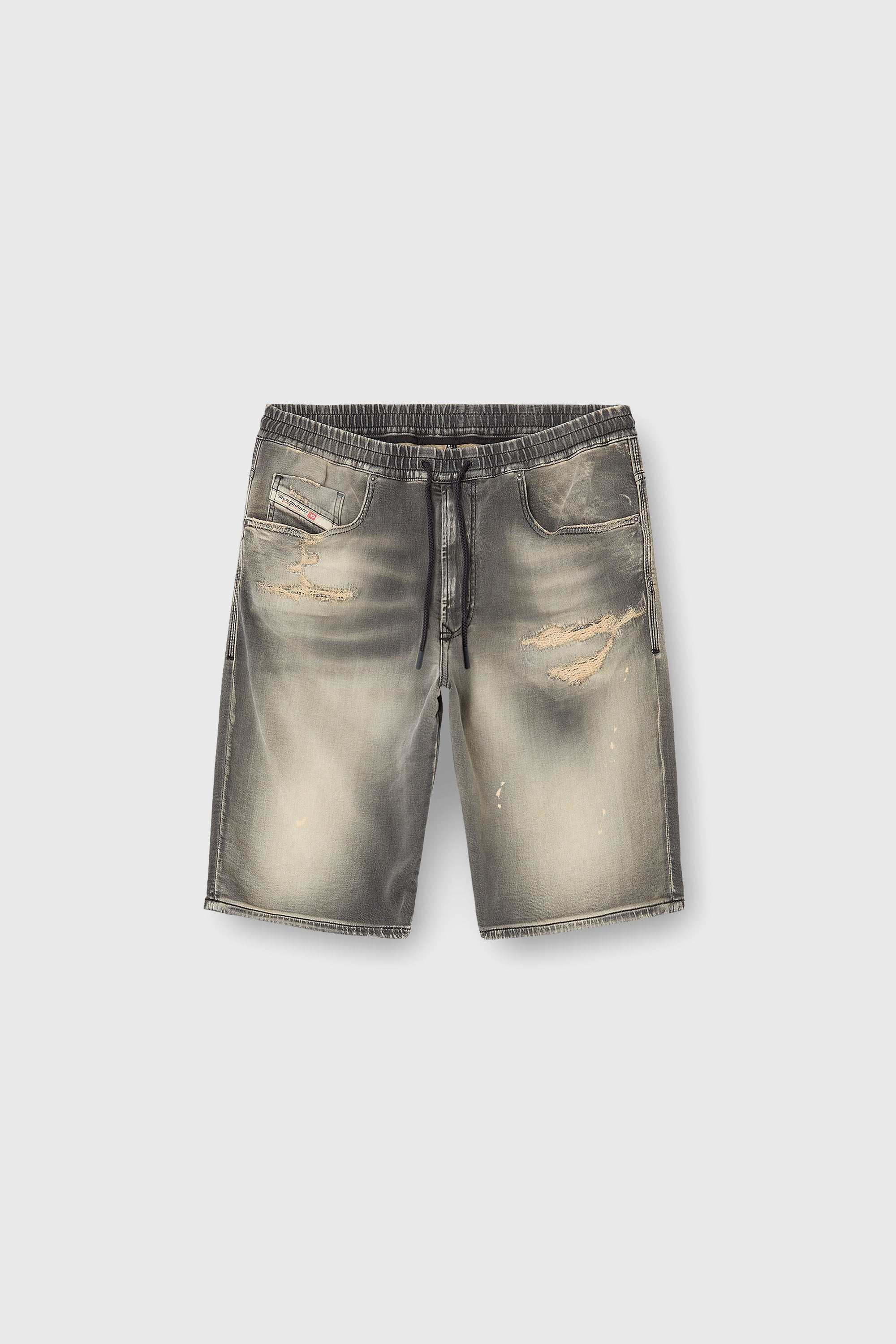 Diesel - 2033 D-KROOLEY-SHORT JOGG, Pantalones cortos chinos en JoggJeans Hombre in Gris - 2