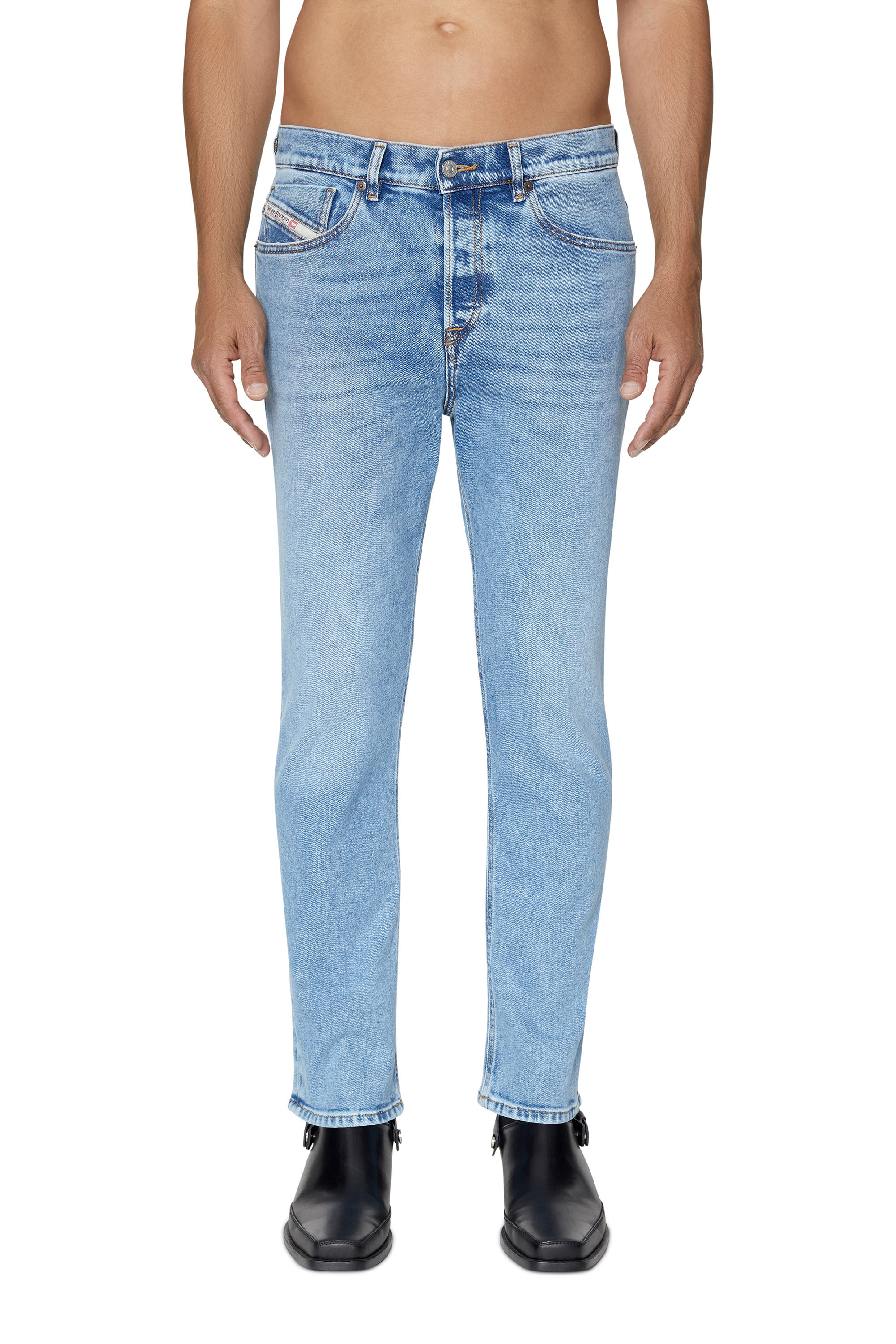 Diesel - Tapered Jeans 2005 D-Fining 09B92 Homme, Bleu Clair - Image 2