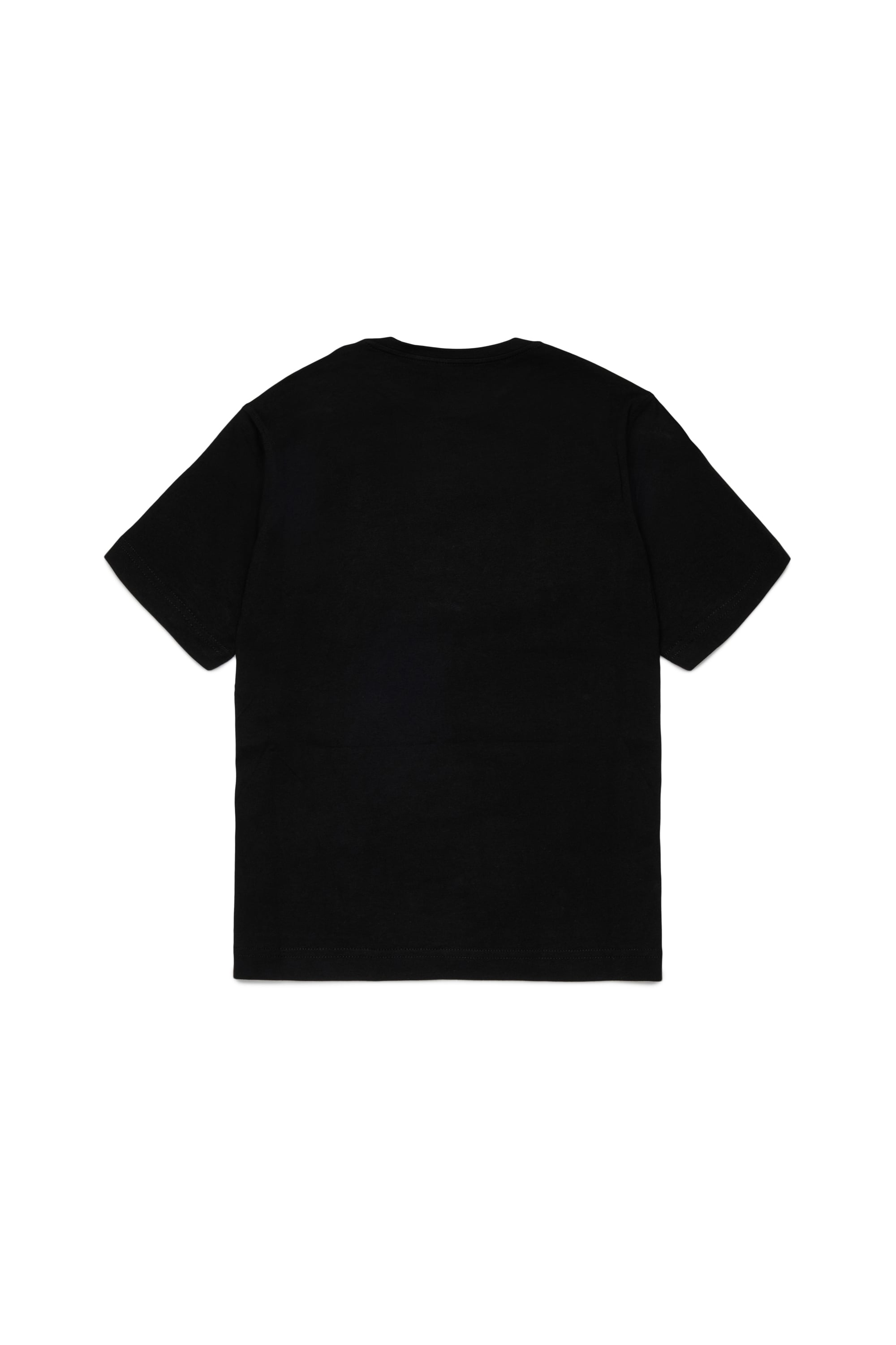 Diesel - TVEL OVER, Man's T-shirt with two-tone Oval D print in Black - 2