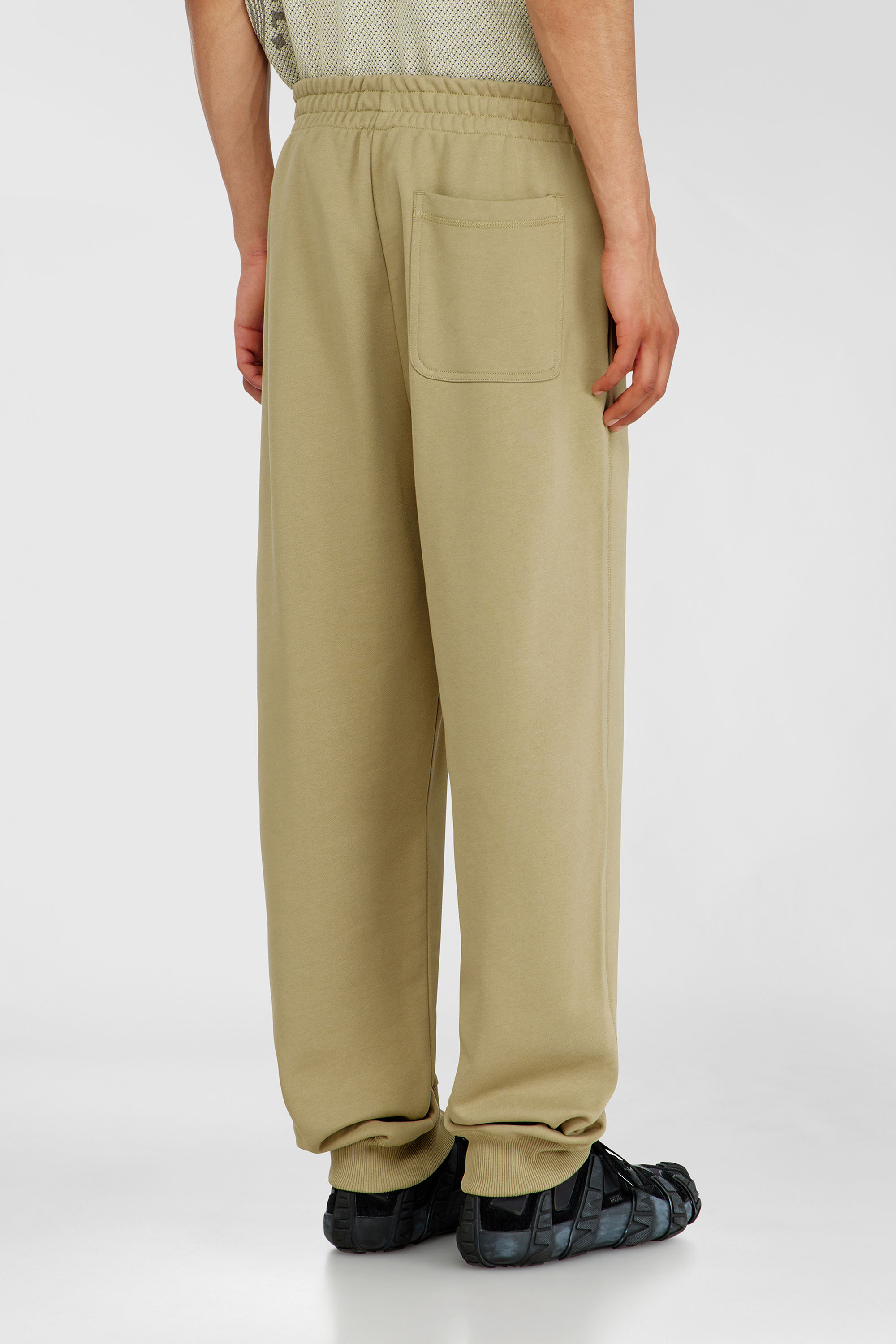 Diesel - P-MARKY-IOD, Male's Cotton pants with metallic Oval D in Beige - 4