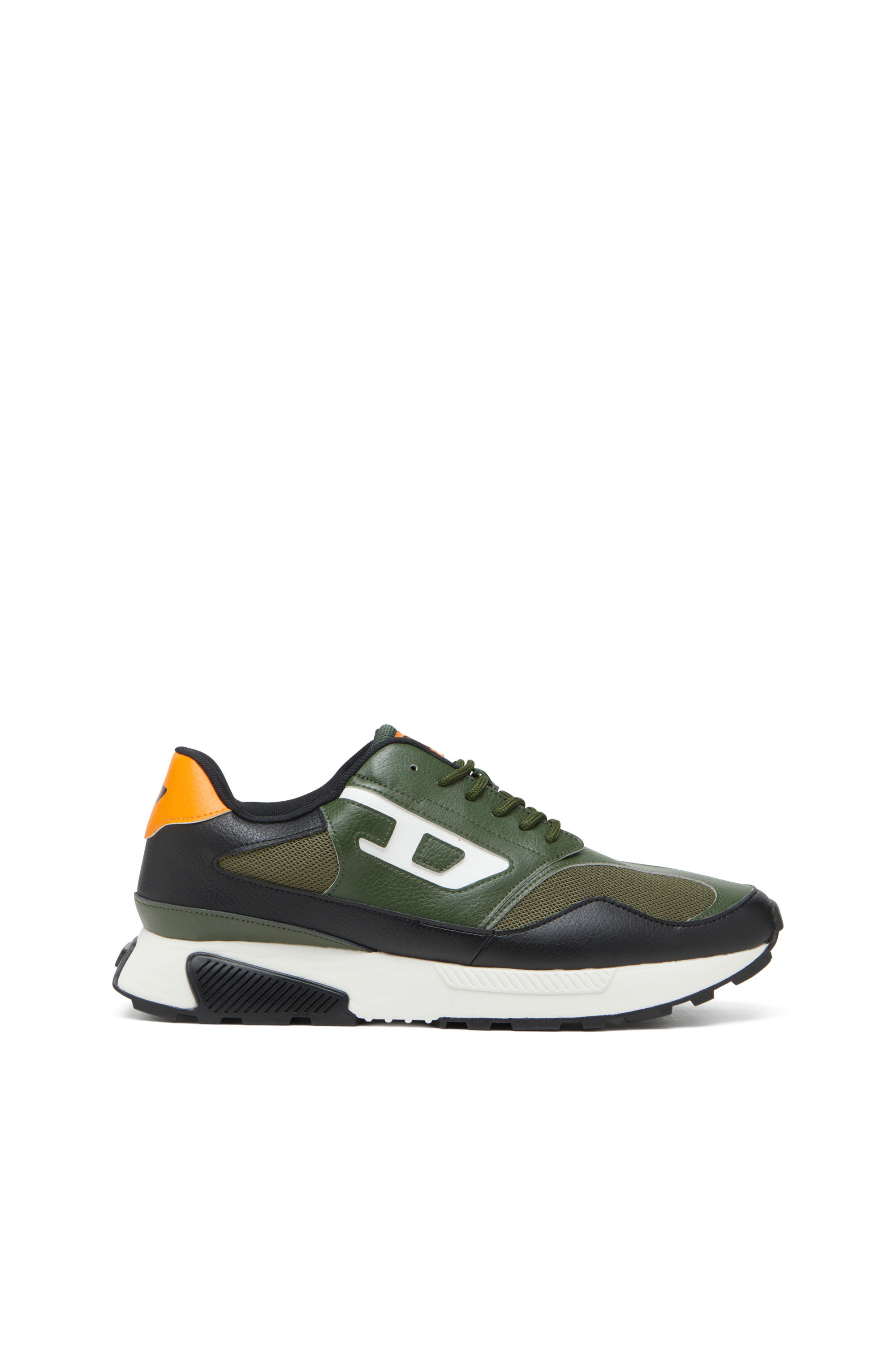 Diesel - S-TAME-D RUNNING, Man's S-Tame-D-Sneakers in mesh, suede and PU in Olive Green - 1