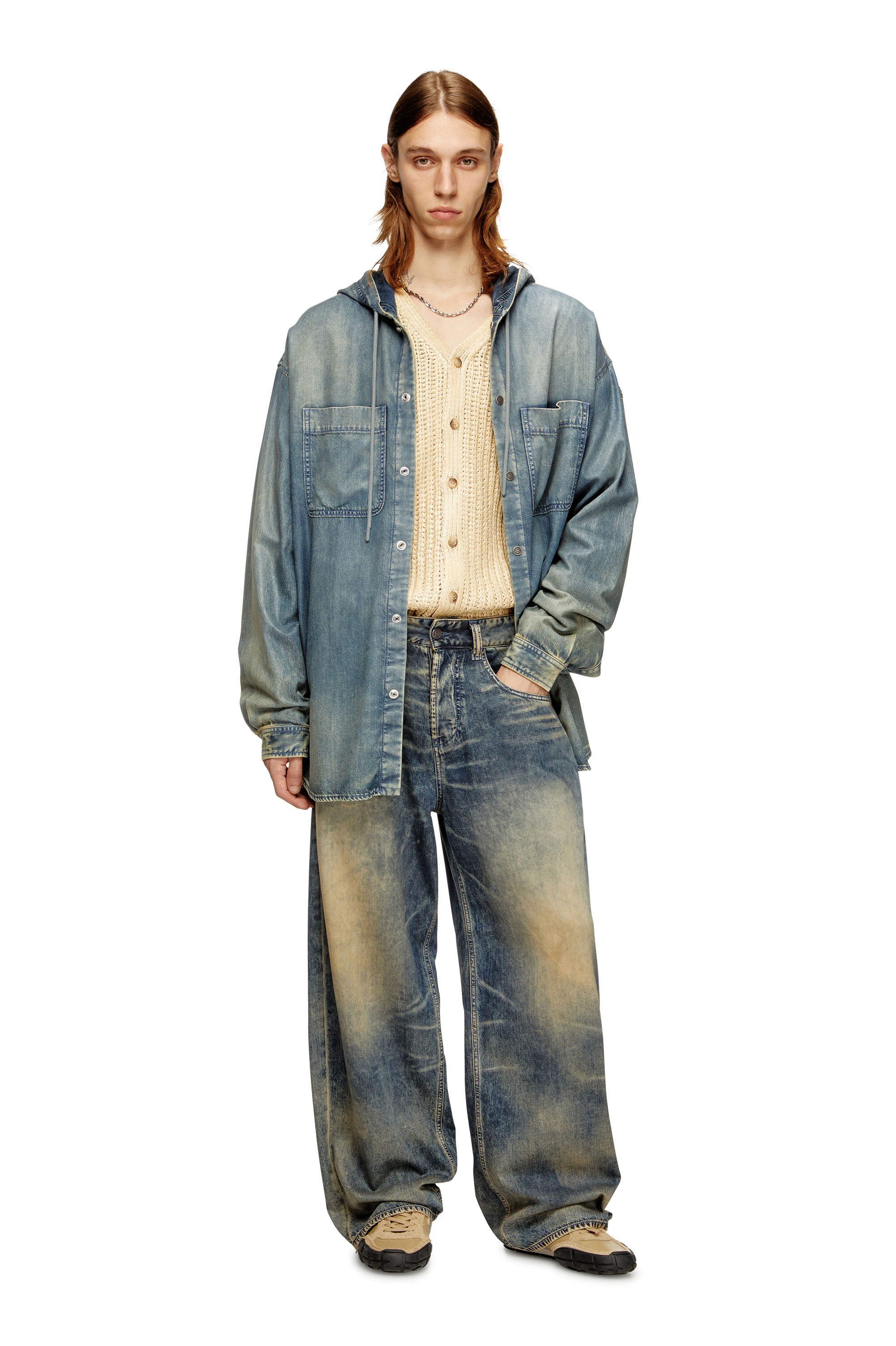 Diesel - Relaxed Jeans 1997 D-Enim-M 0CEBB Homme, Bleu moyen - Image 1