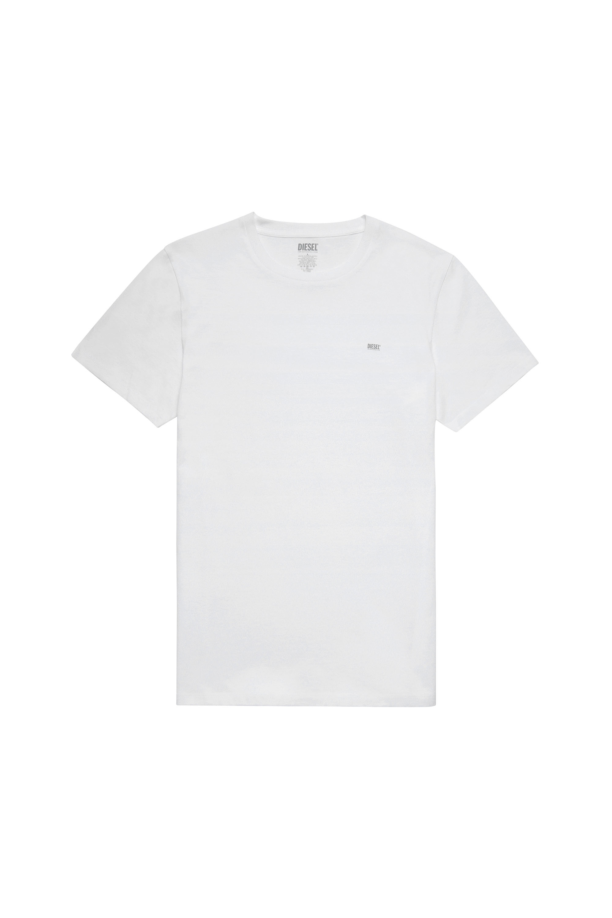 Diesel - UMTEE-RANDAL-TUBE-TWOPACK, Man's Two-pack of T-shirts with logo print in White - 4