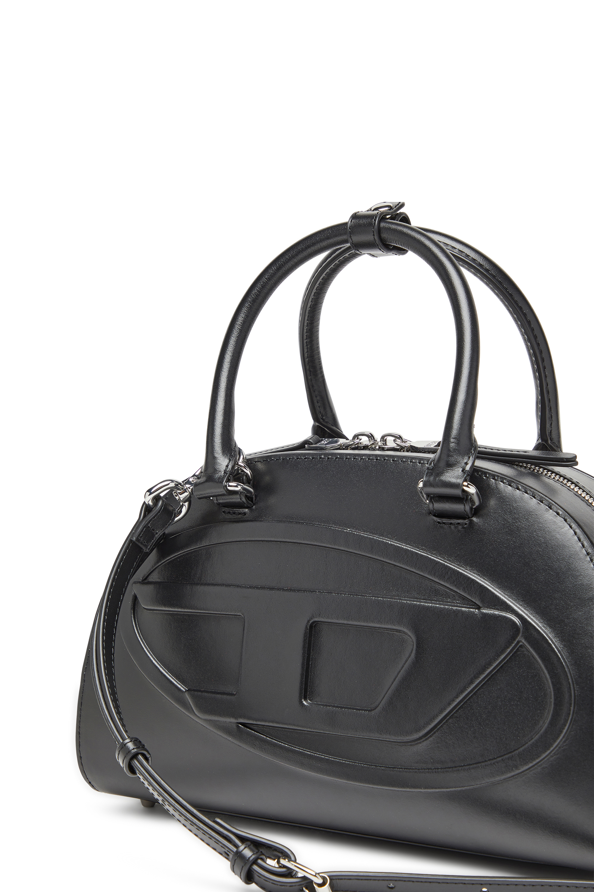 Women's 1DR Dome-Leather bowling bag | Black | Diesel