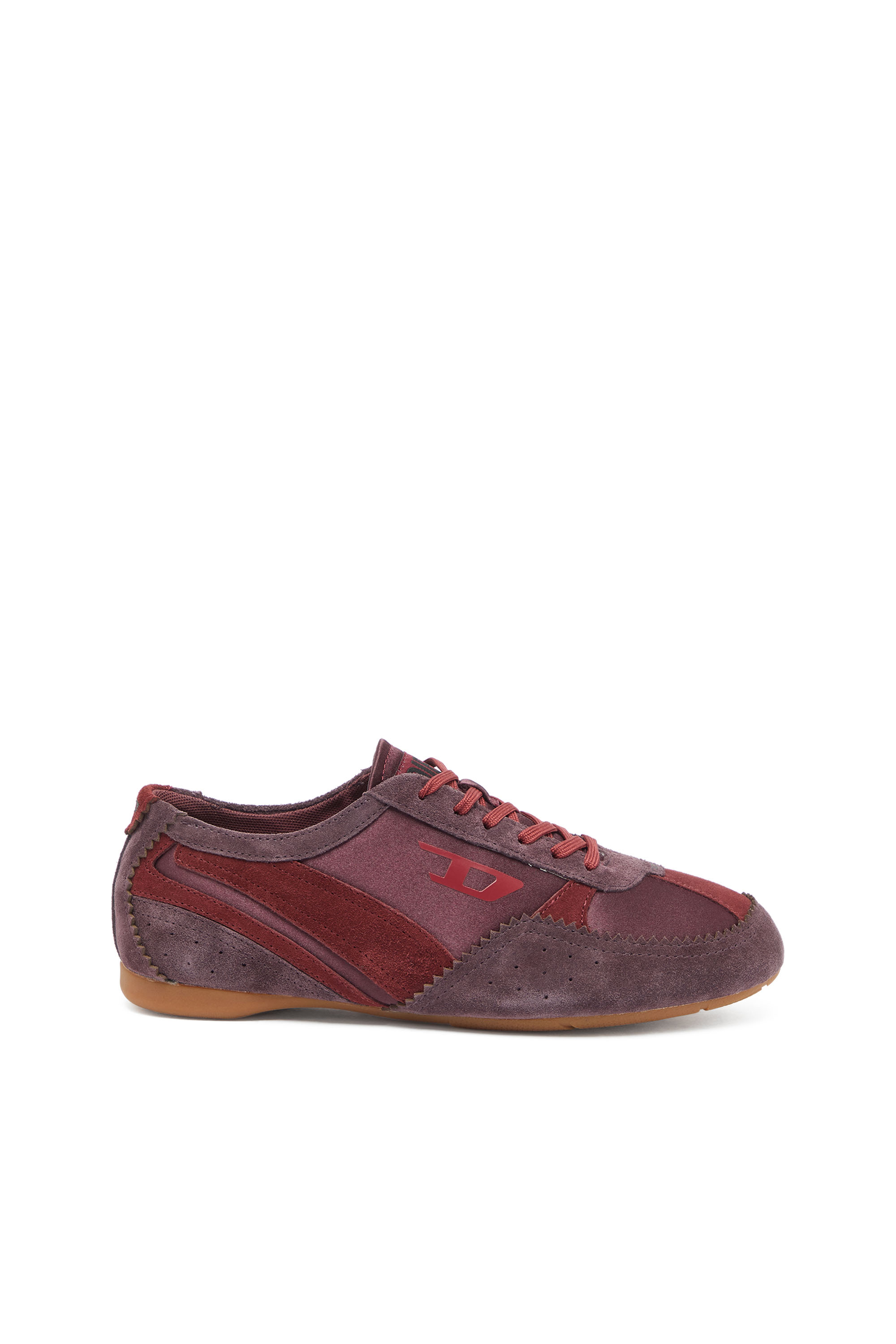 Diesel - D-MILE LOW II W, D-Mile- Zapatillas con superposiciones de ante Mujer in Rojo - 1