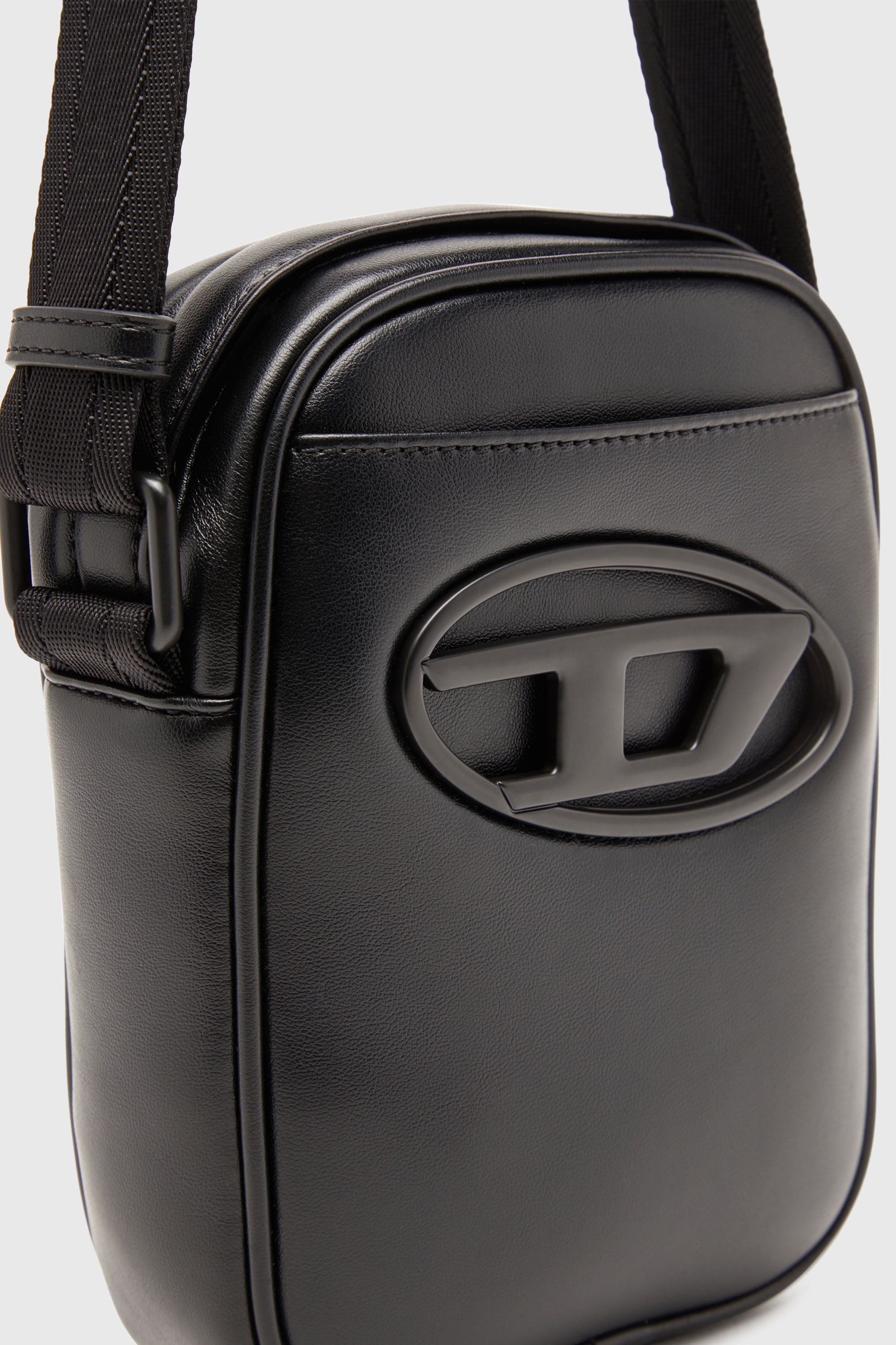 Diesel - HOLI-D CROSSBODY, Man's Holi-D-Crossbody bag in PU and neoprene in Black - 6