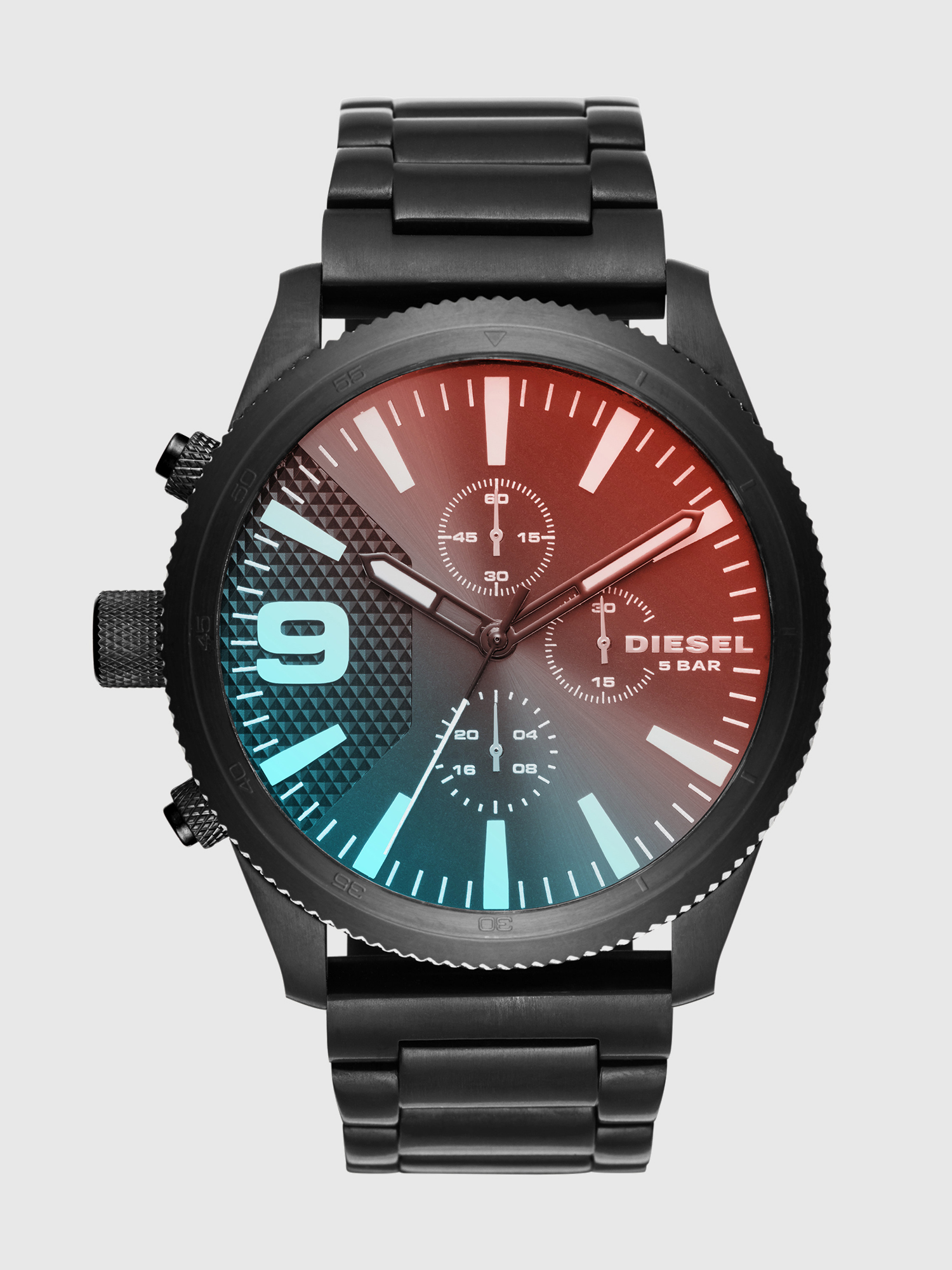 【希少】DIESEL LIVING DZ4447 Man: Rasp Chrono watch with black ip case, 50 mm | Diesel