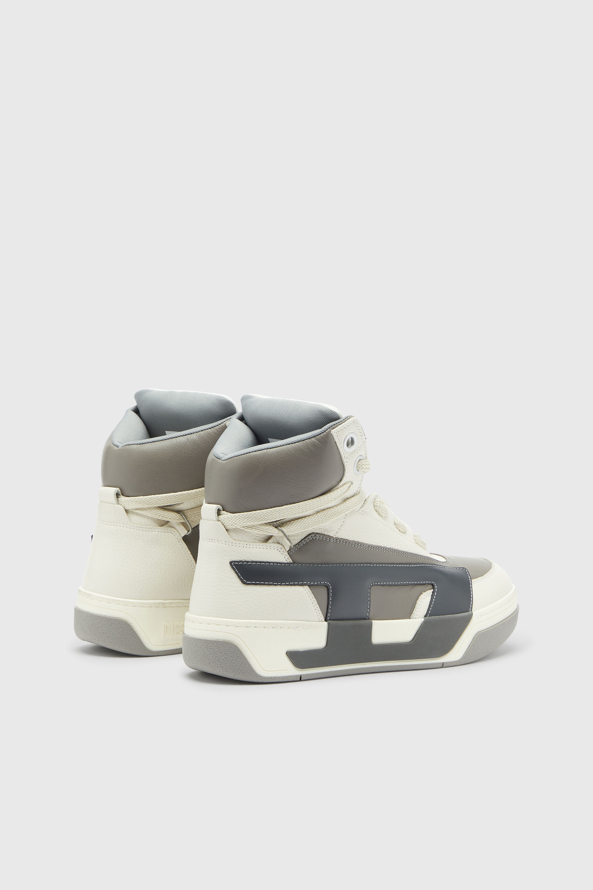 Diesel - S-D-OLLIE MID, S-D-Ollie - Zapatillas altas de piel con D logo Hombre in Blanco - 3