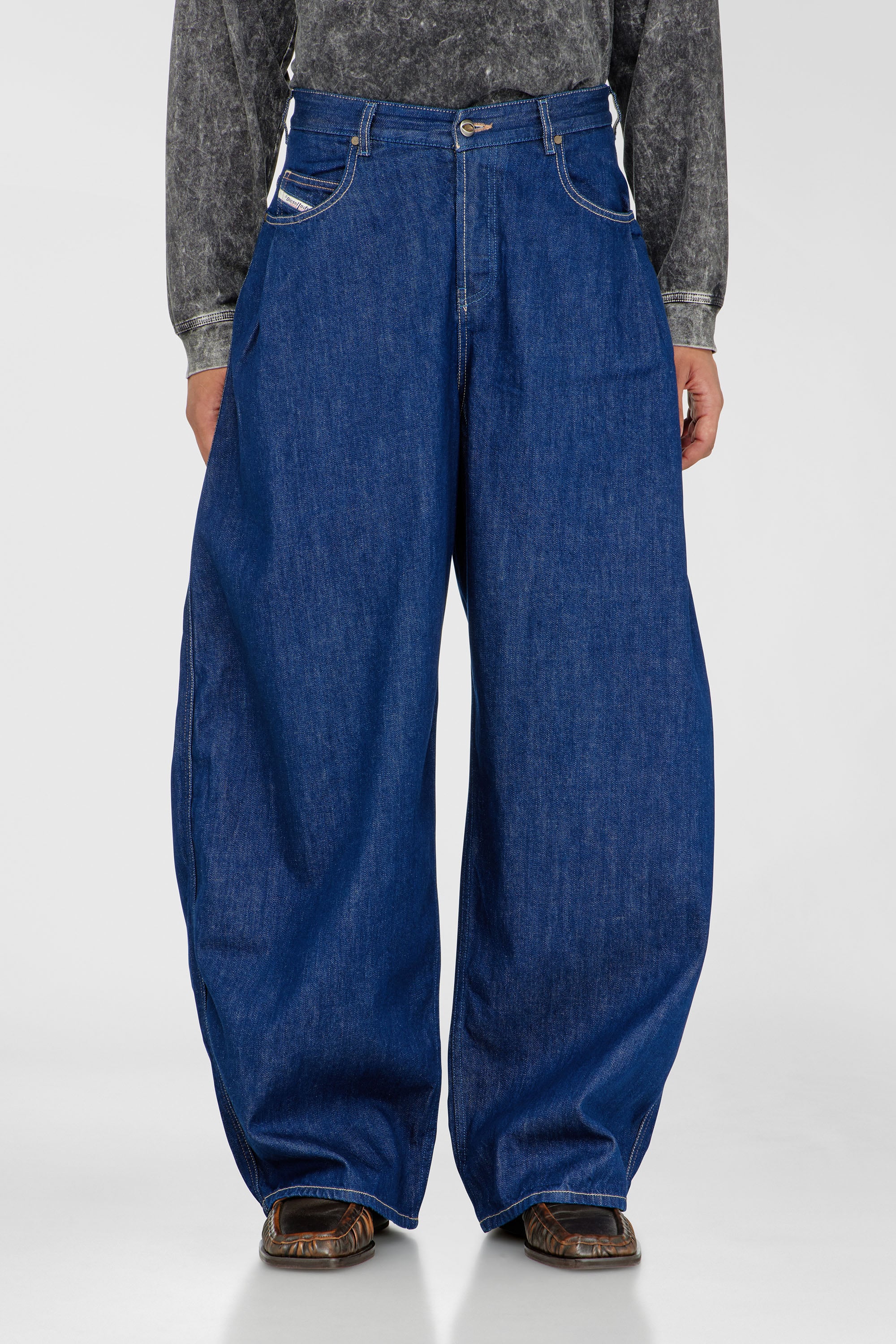 Diesel - Relaxed Jeans 1987 D-Khelz 09Q09 Mujer, Azul Oscuro - 6