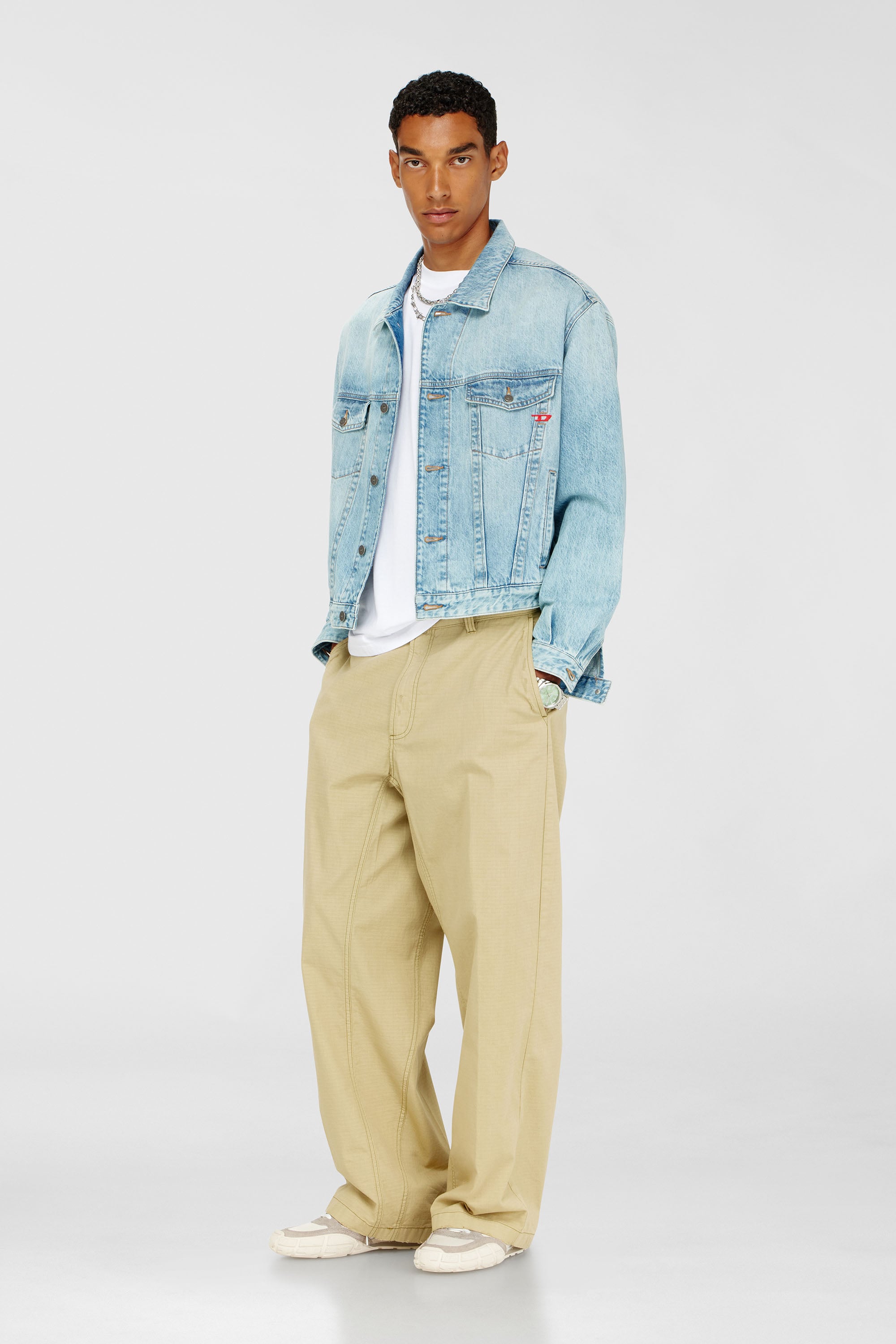 Diesel - T-BOXT-BISK, Male's Cotton T-shirt with Diesel Biscotto print in White - 2