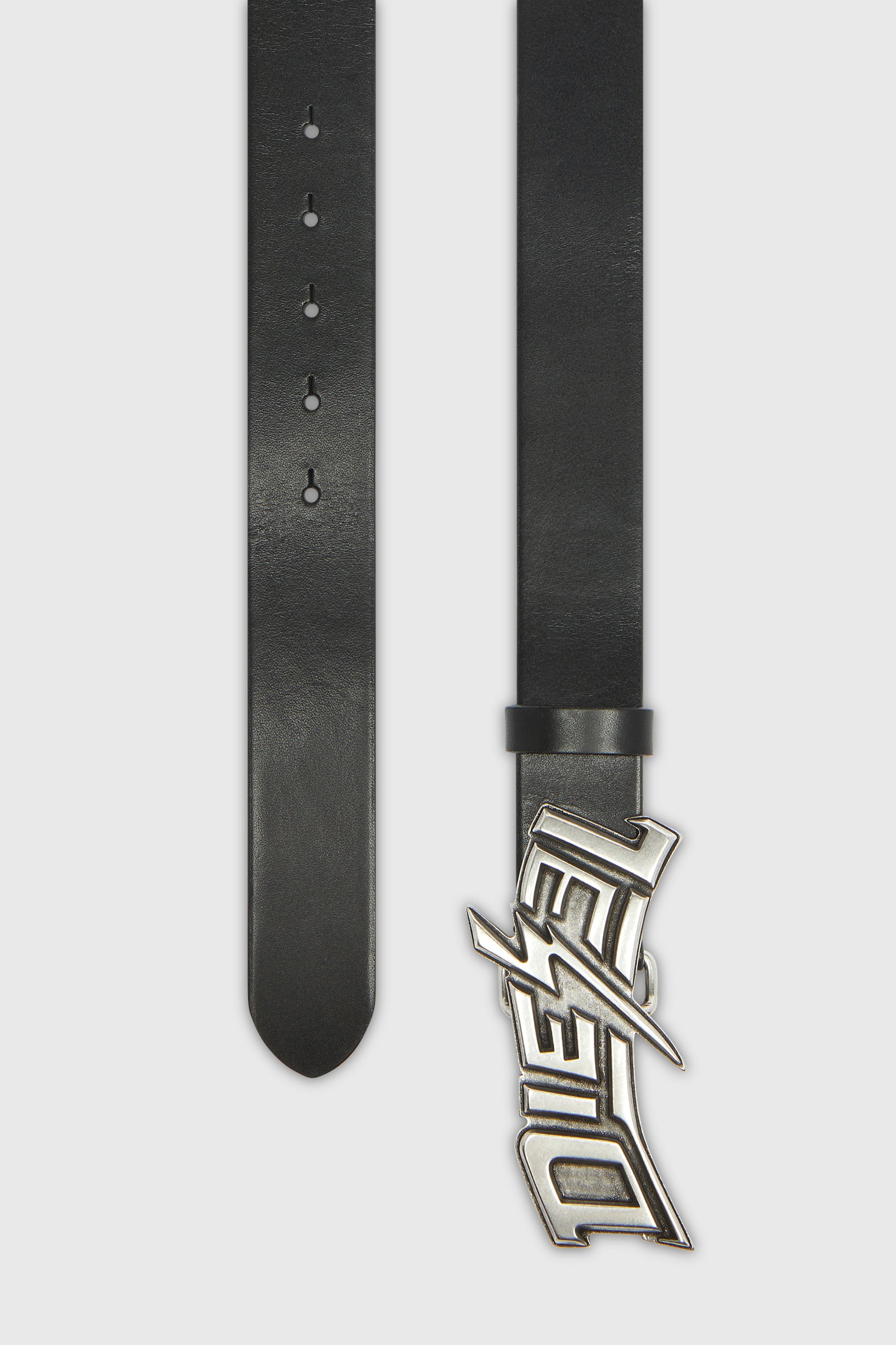 Diesel - B-LIGHTNING 35, Cintur&oacute;n de cuero de 4 cm con hebilla de rayo Hombre in Negro - 2