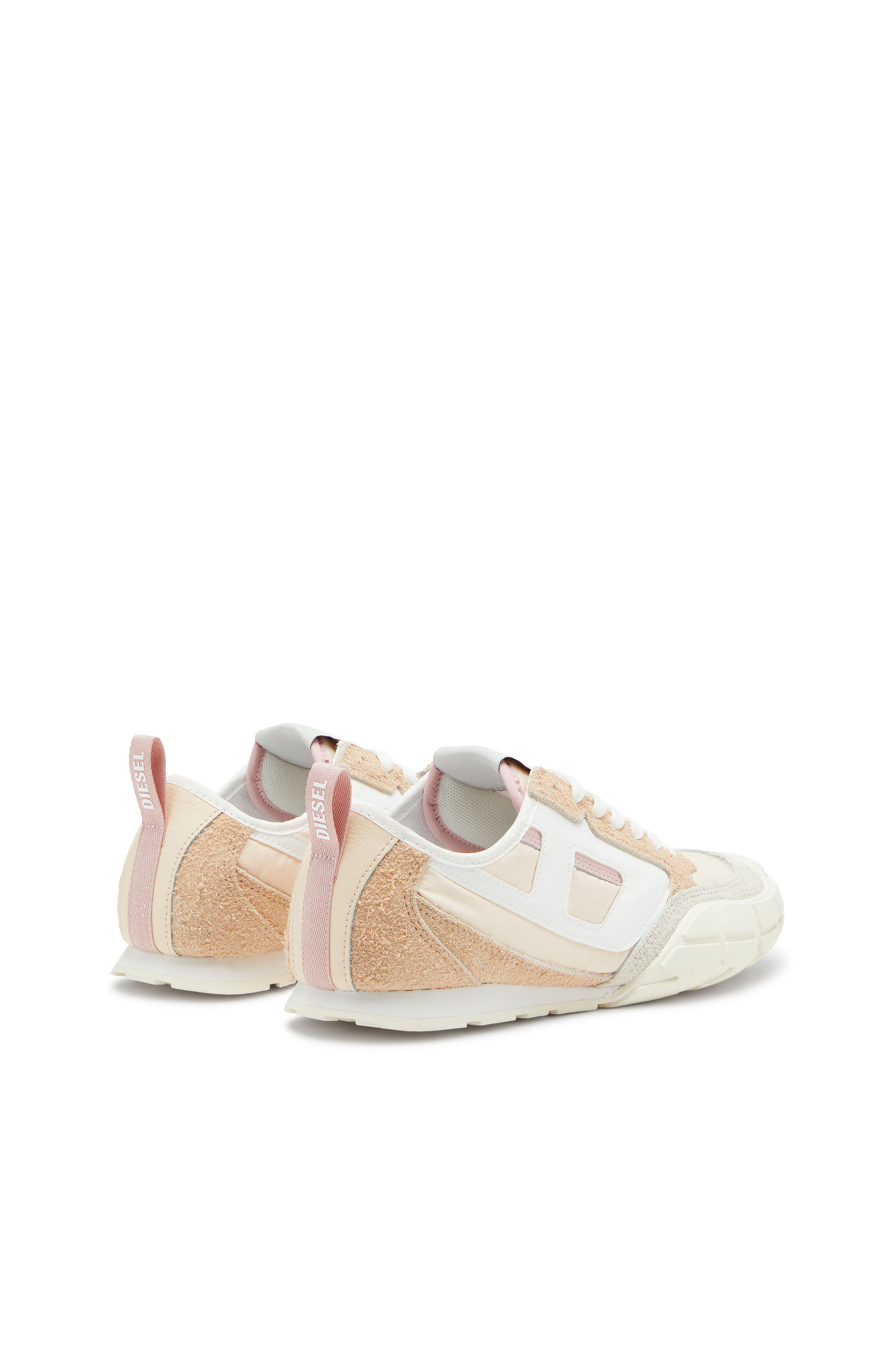 Diesel - S-PAGODHA LOW W, S-Pagodha-Deportivas de piel, gamuza y ripstop Mujer in Beige - 3