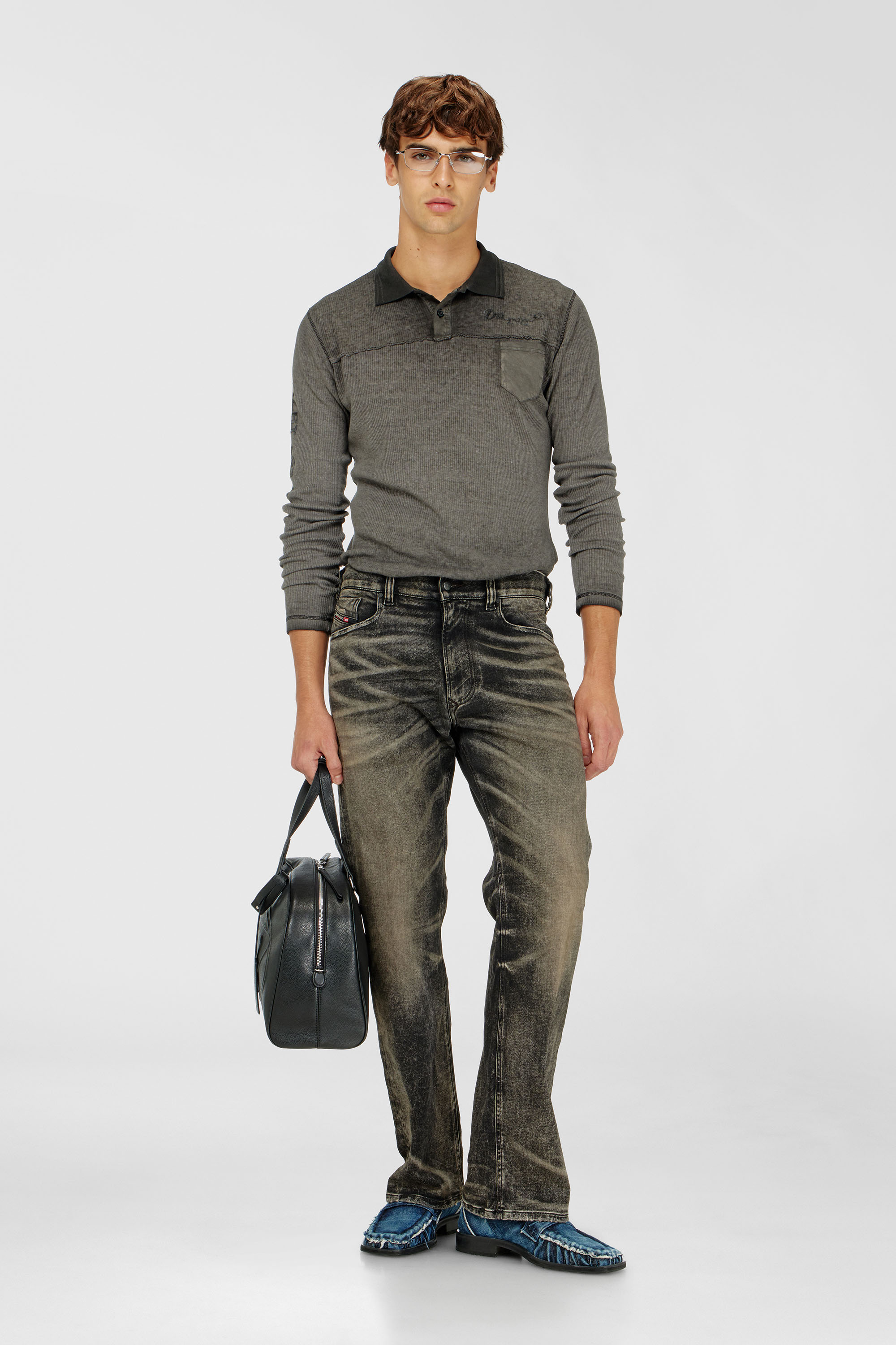Diesel - Relaxed 2080 D-Reel Joggjeans&reg; 09R21 Homme, Noir/Gris fonc&eacute; - Image 1