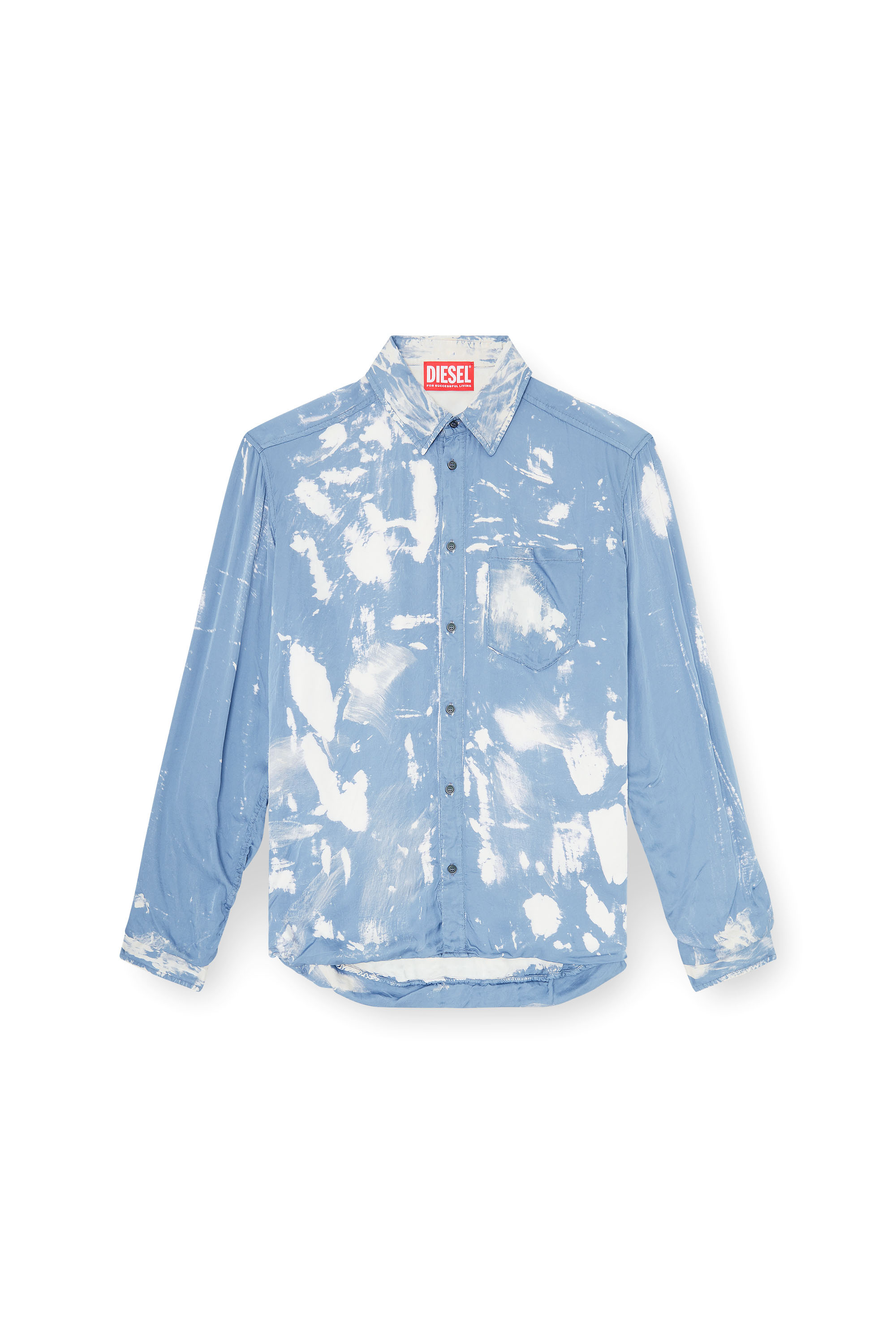 Diesel - S-RAMON-PLAIN, Man's Shirt with X-ray effect in Light Blue - 3