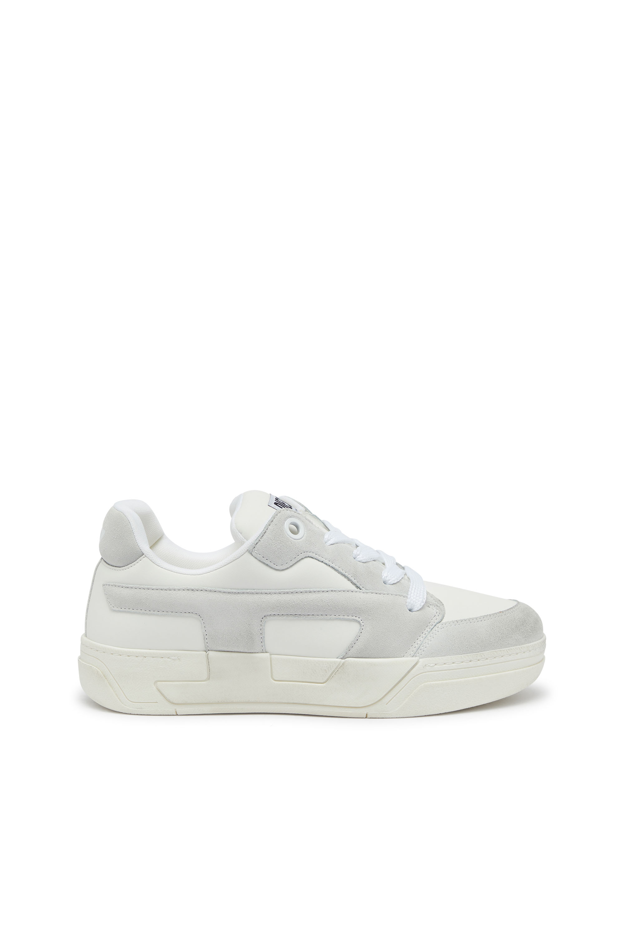 Diesel - S-D-OLLIE LOW, S-D-Ollie - Zapatillas desgastadas de piel y ante Hombre in Blanco - 1