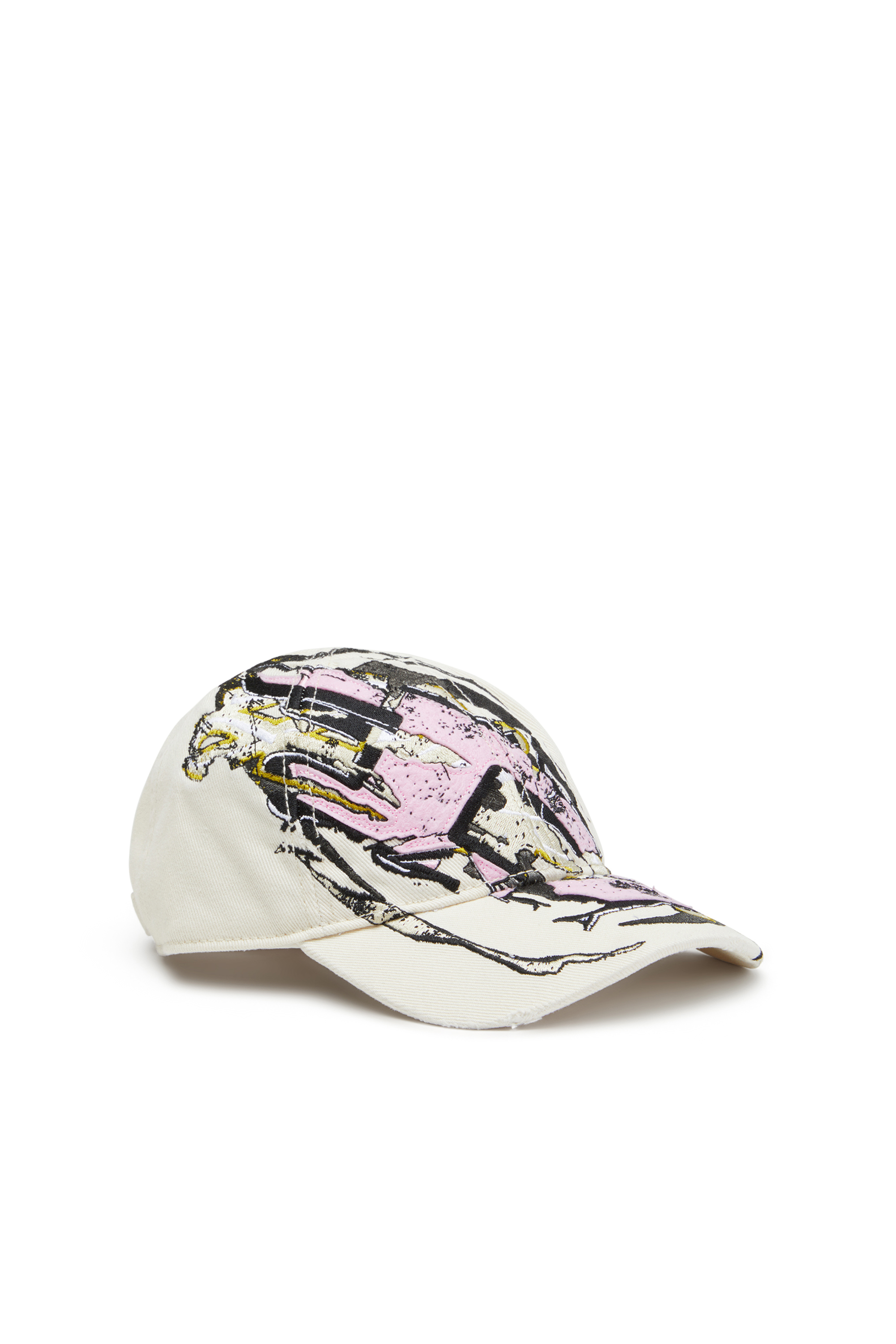 Diesel - C-EIFFEL, Male's Baseball cap with bold Oval D in White - 1