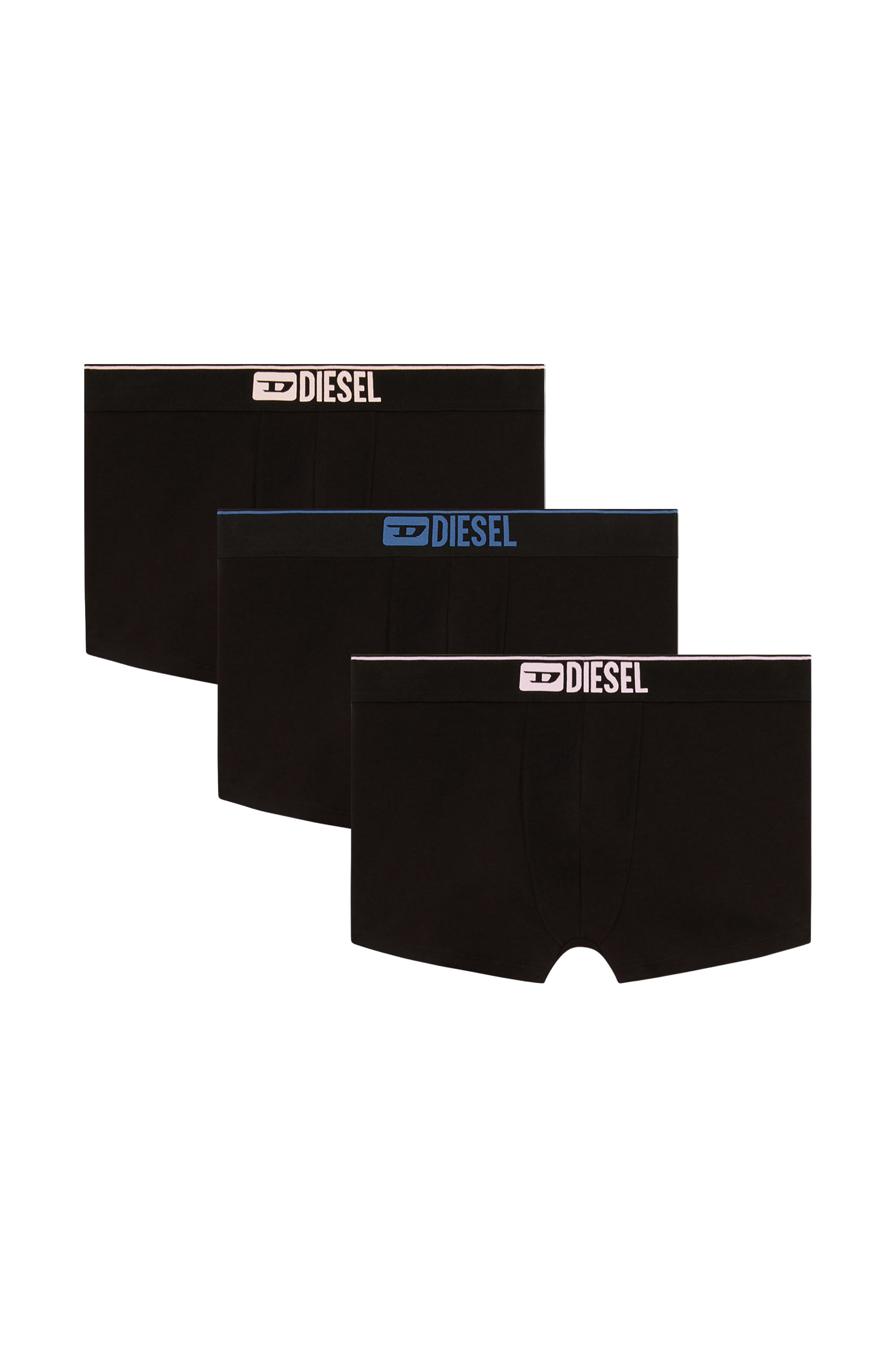 Diesel - UMBX-DAMIENTHREEPACK, Man's Three-pack of plain boxer briefs in Black - 4