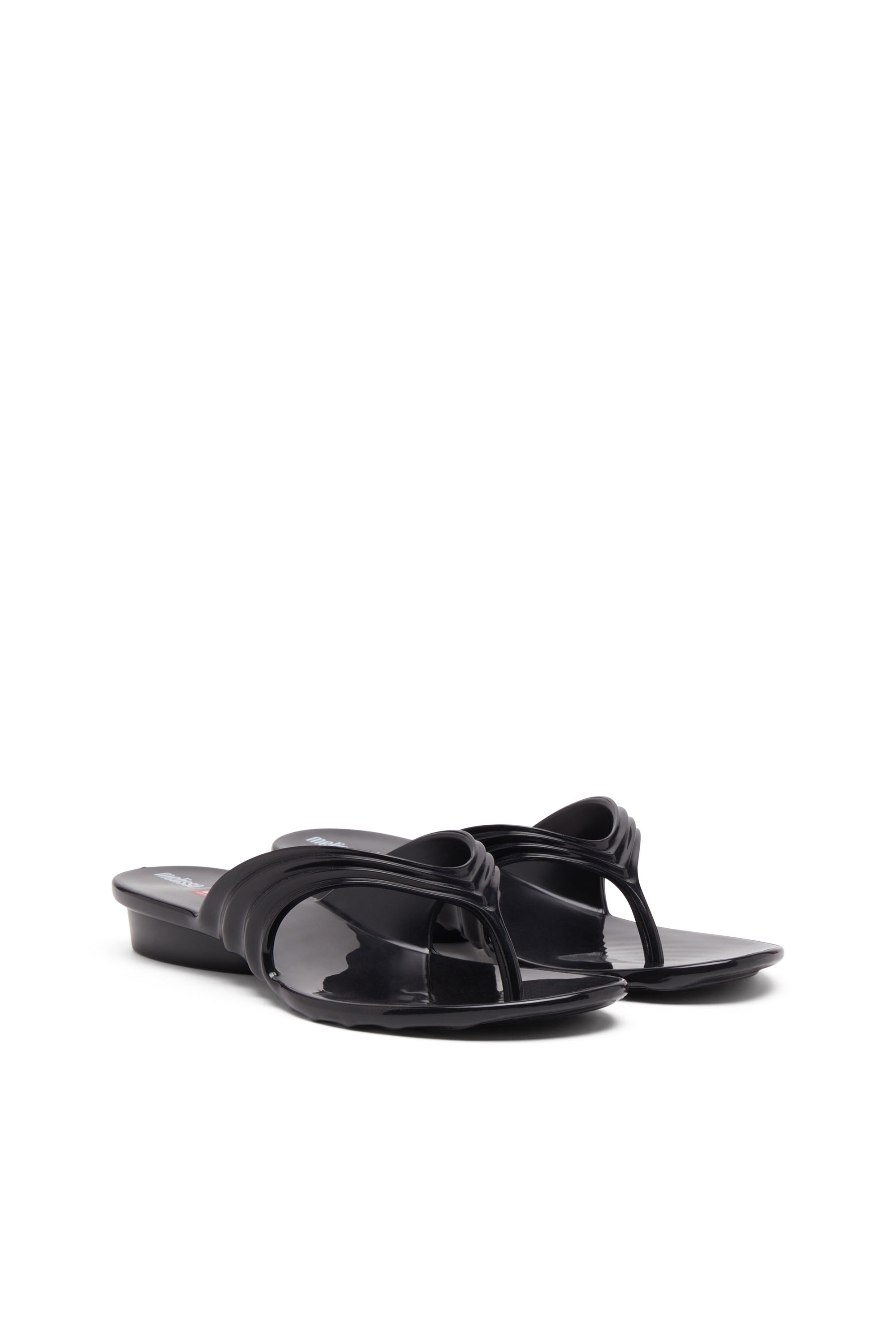 Diesel - MELISSA QUANTUM THONG, Female's Sculptural flip-flops in Melflex&reg; in Black - 2