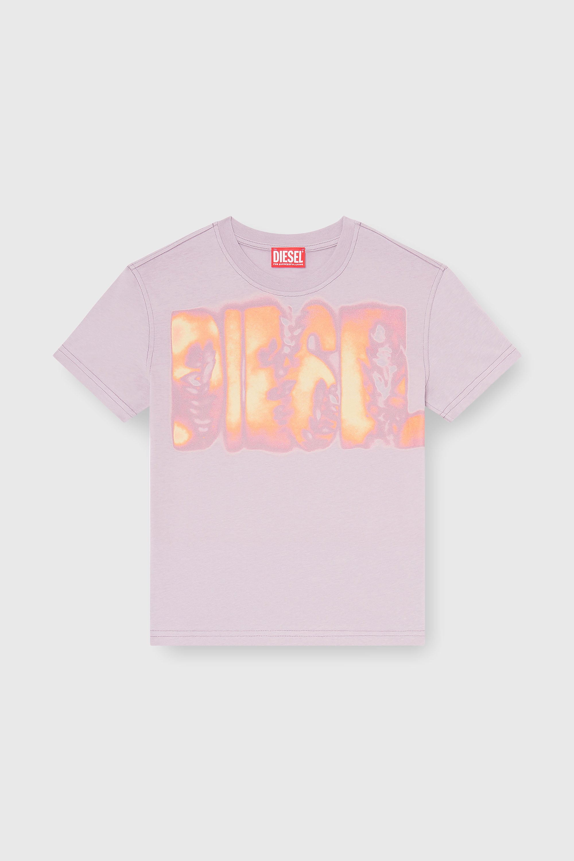 Diesel - T-ILA-AA3, Female's Slim jersey T-shirt with graphic print in Lilac - 2