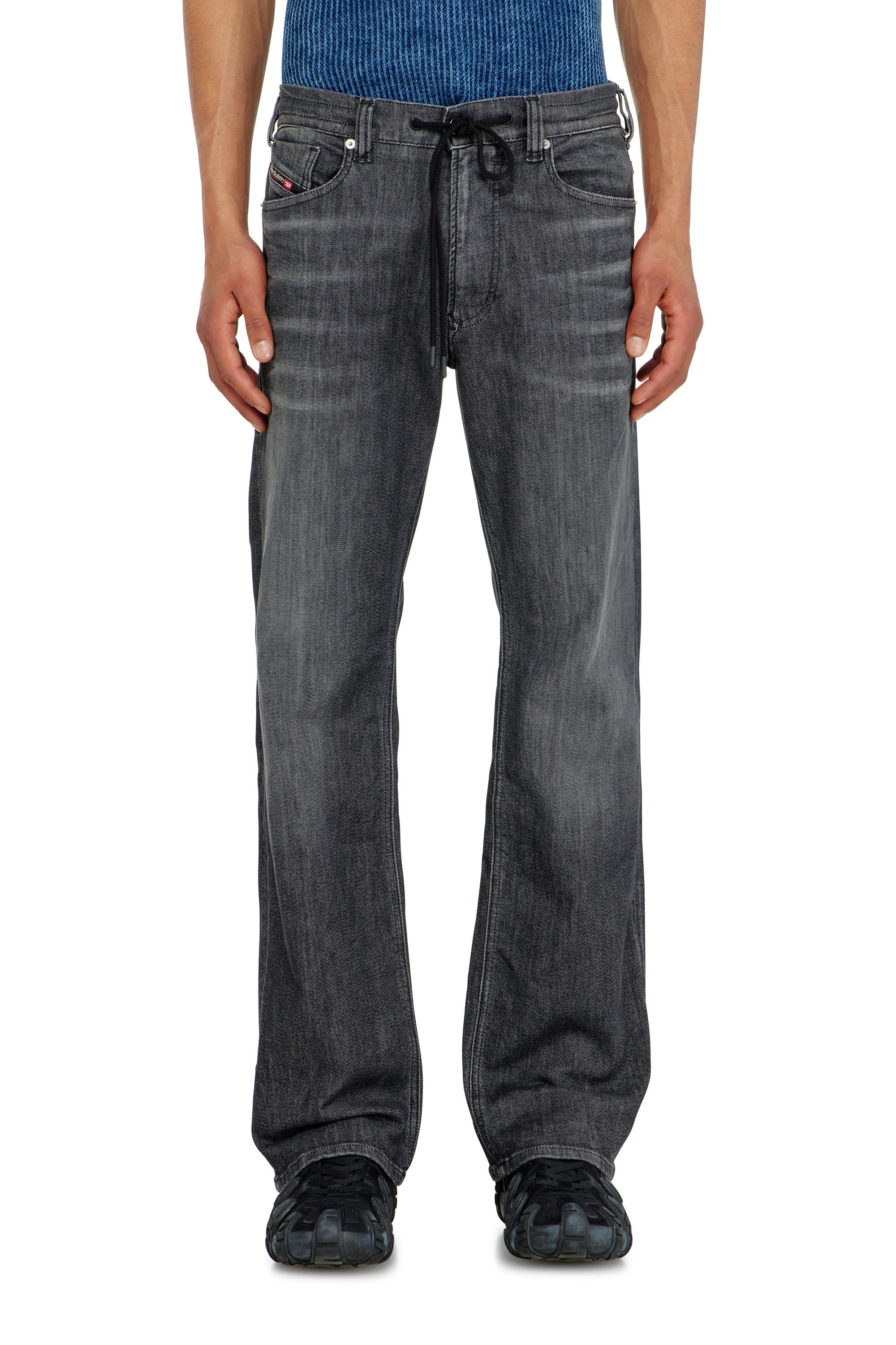 Diesel - Relaxed 2080 D-Reel Joggjeans&reg; 09M66 Hombre, Negro/Gris oscuro - 2
