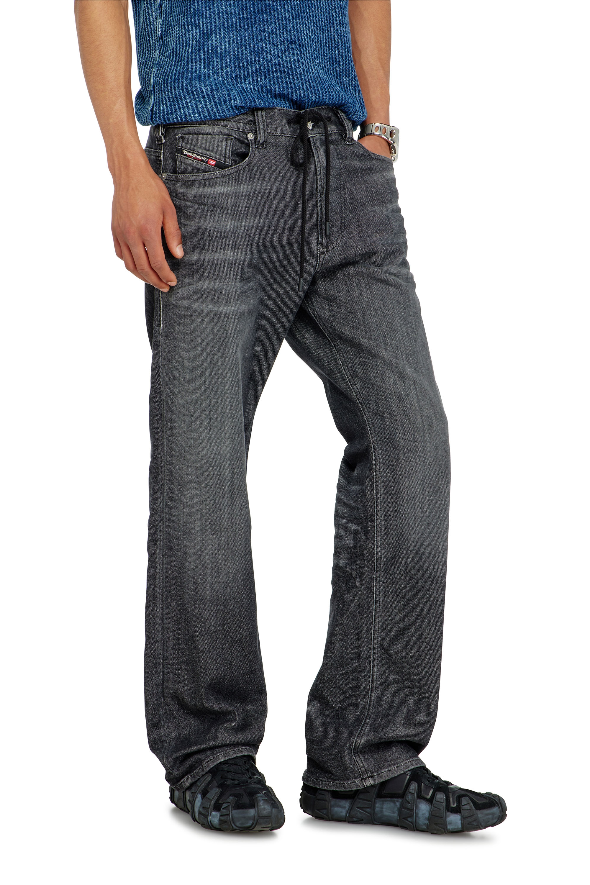 Diesel - Relaxed 2080 D-Reel Joggjeans&reg; 09M66 Hombre, Negro/Gris oscuro - 4
