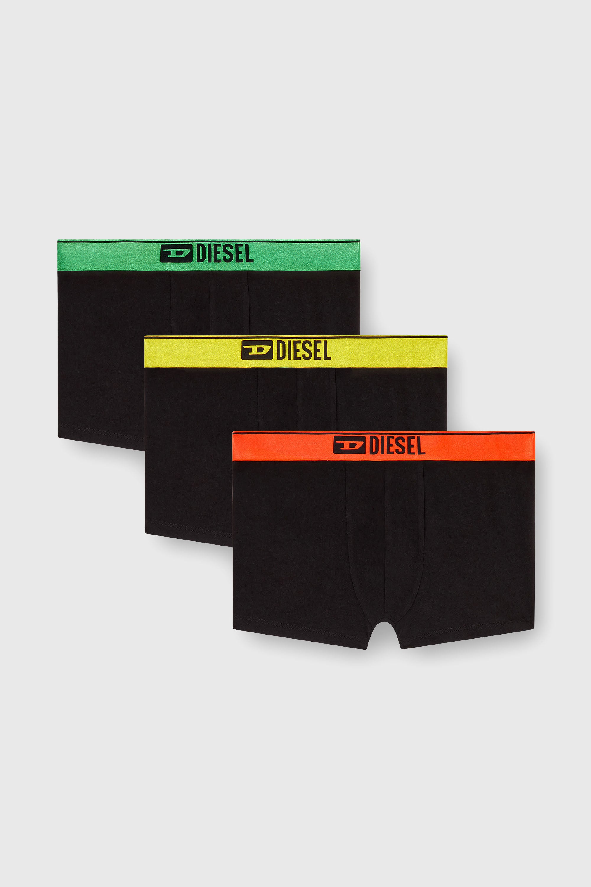 Diesel - DAMIEN-GFT-3PACK, Male's Three-pack boxer briefs with metallic waistband in Black - 1