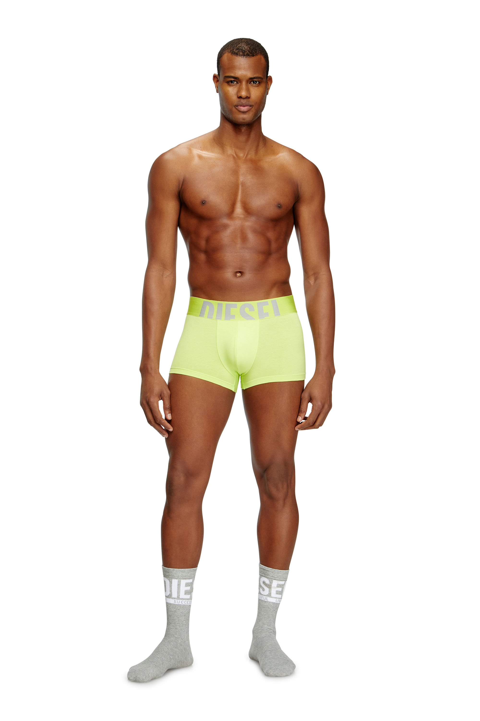 Diesel - UMBX-DAMIENTHREEPACK-5.5EL, Man's Three-pack boxer briefs in stretch cotton in Black/Green - 3