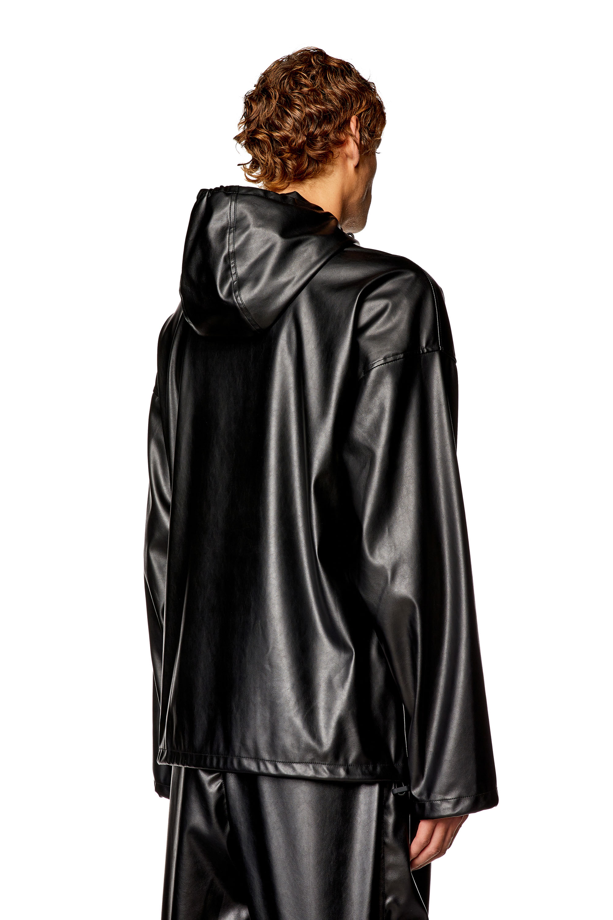 Men's Windbreaker in coated fabric | Black | Diesel