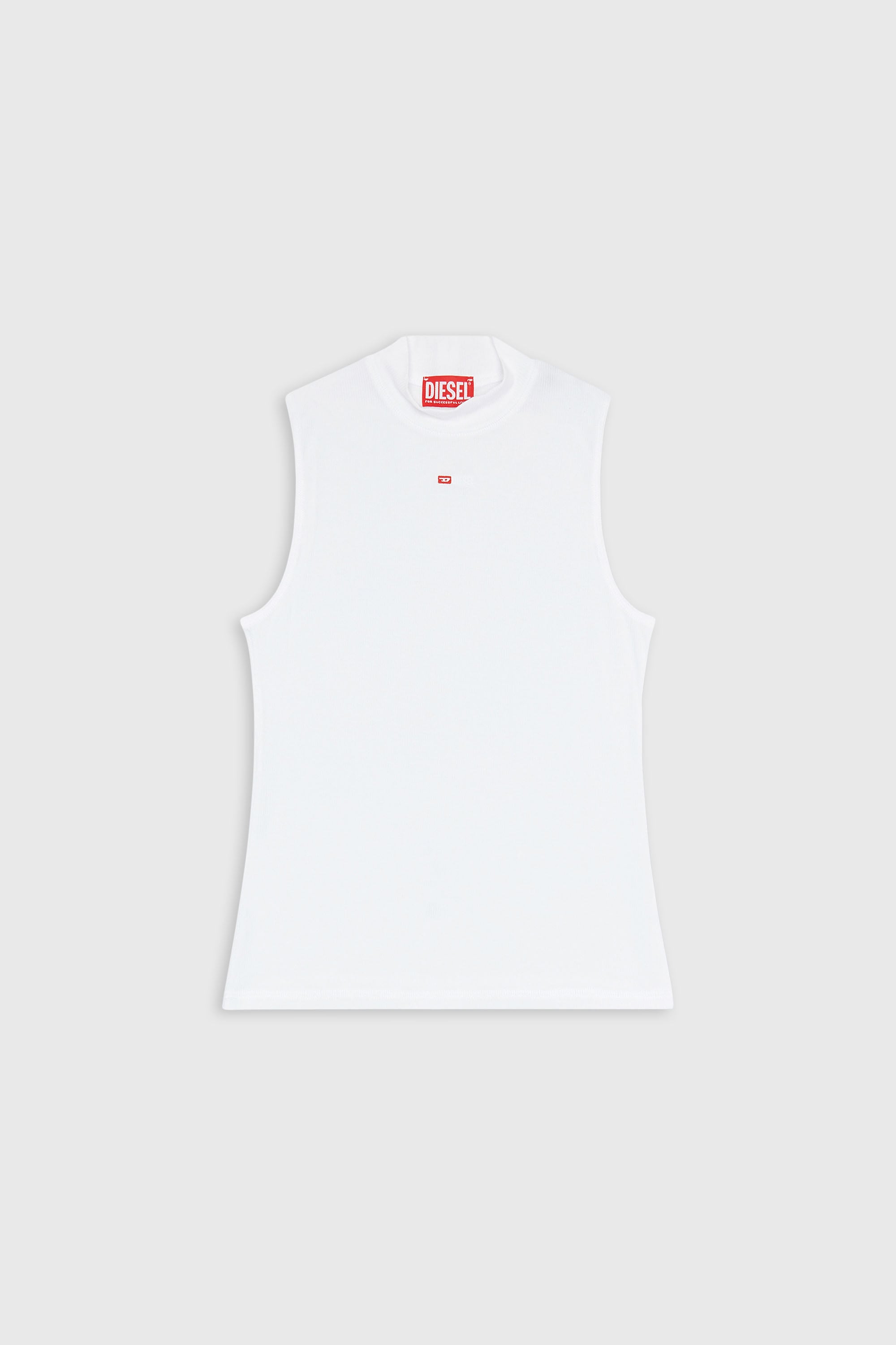 Diesel - T-MOKKY-SL-MICRODIV, D&eacute;bardeur c&ocirc;tel&eacute; avec col montant Femme in Blanc - 2
