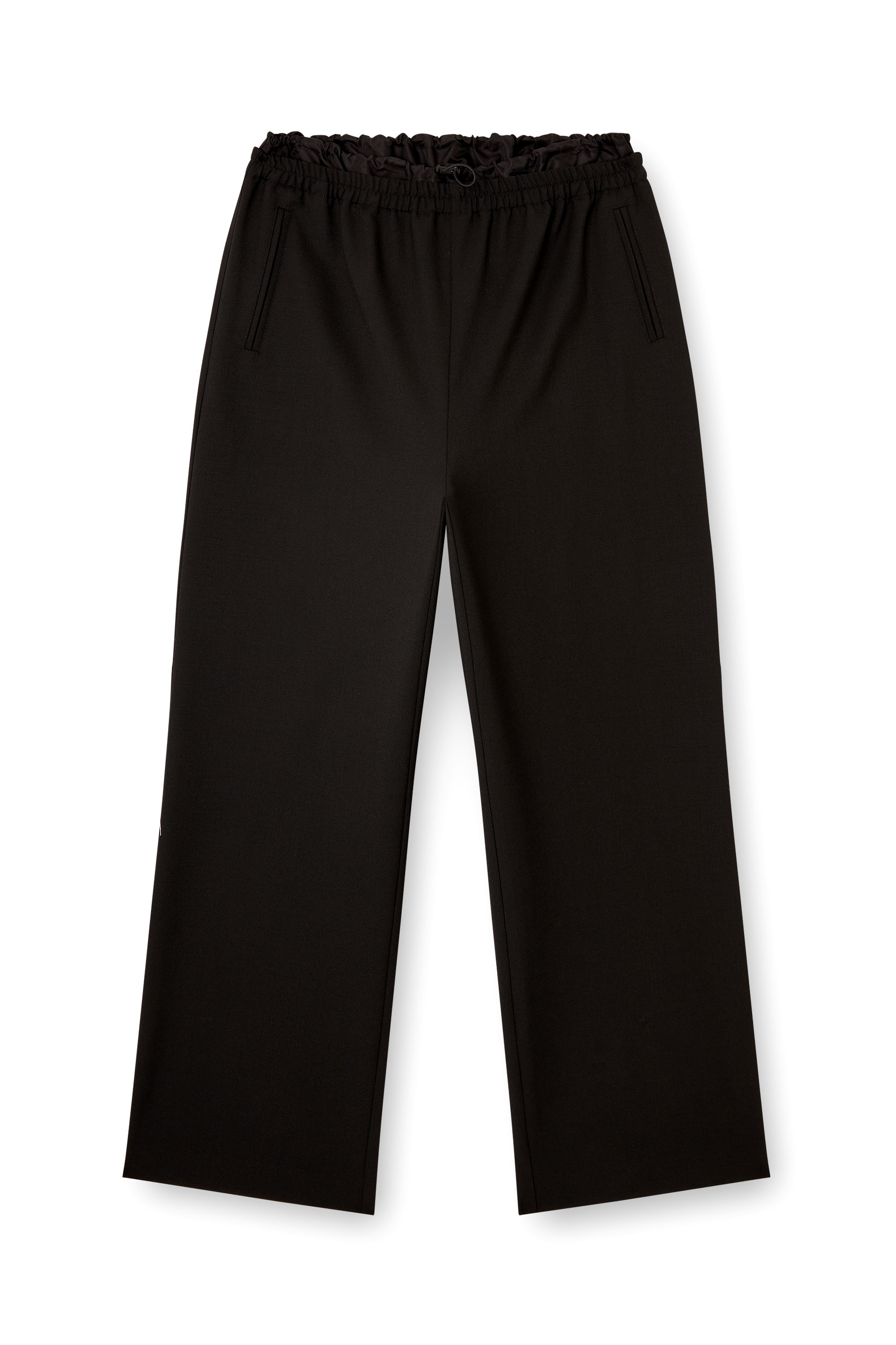 Diesel - P-YRITE-R2, Female's Wool pants with drawstring in Black - 3