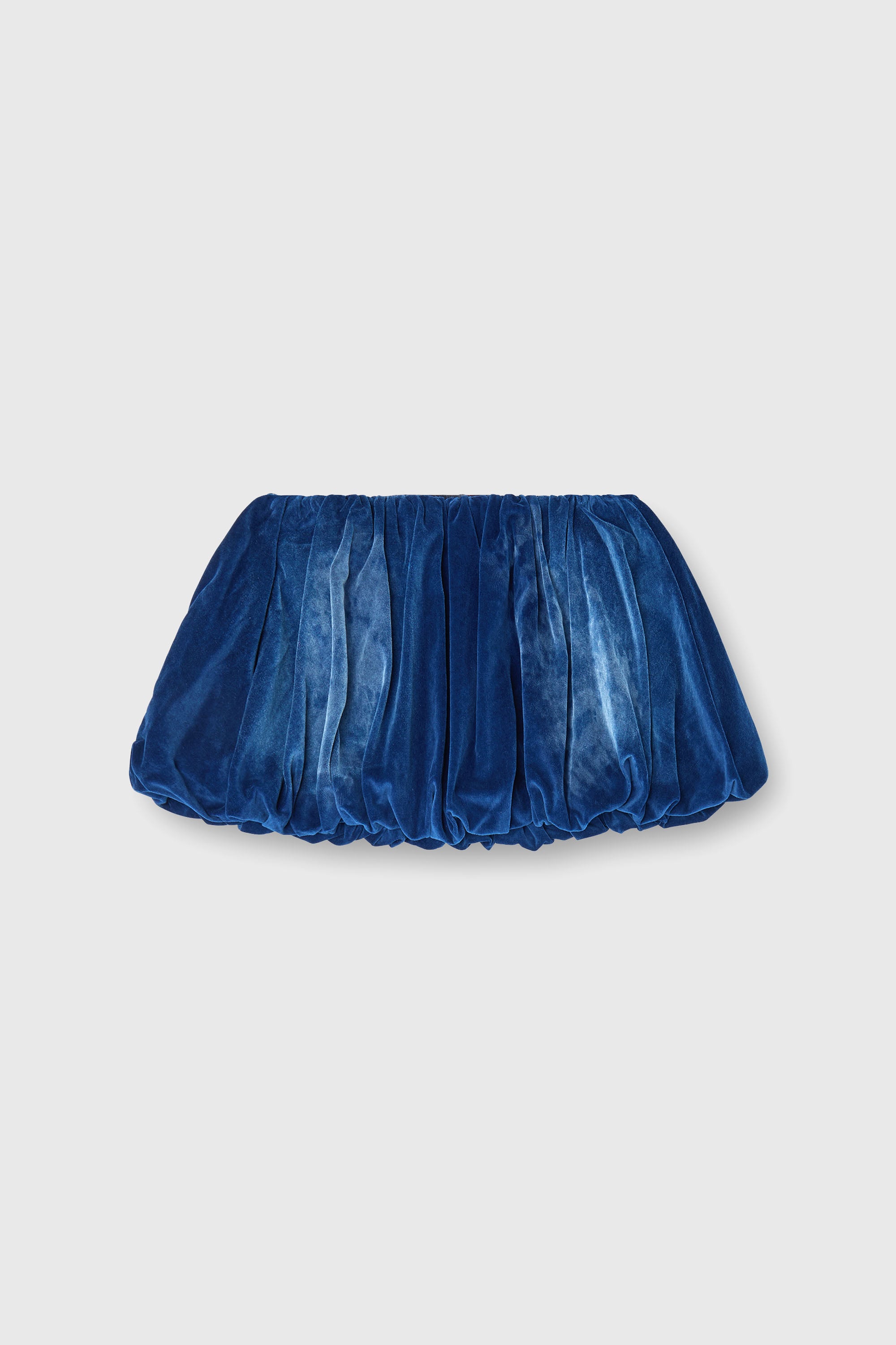 Diesel - DE-MUJ-FSJ1, Jupe courte bouffante en denim velours Femme in Bleu - 2