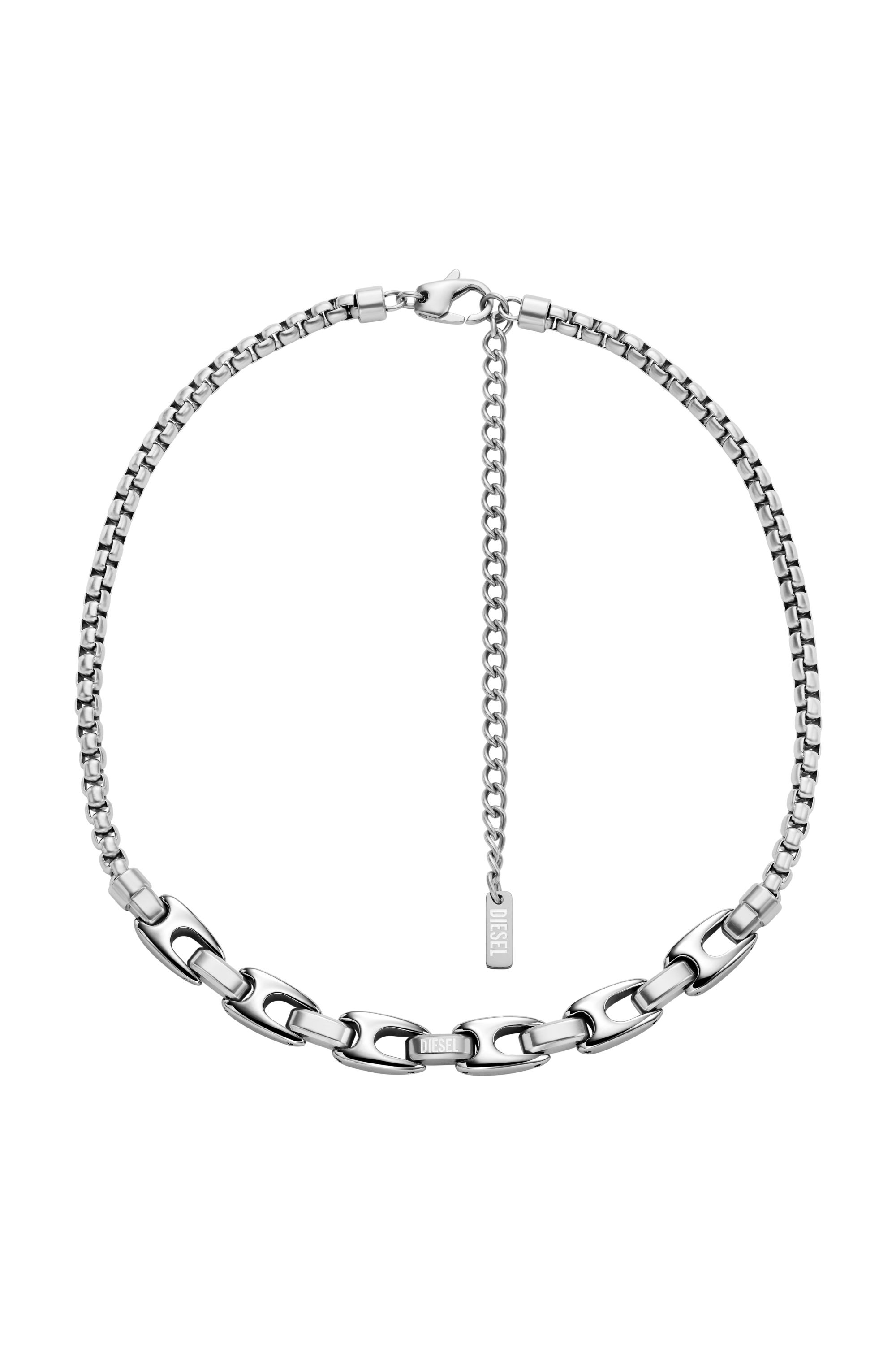 Diesel - DX1650040 JEWELLERY, Boucles d'oreilles pendantes en acier inoxydable Mixte in Gris argenté - 1