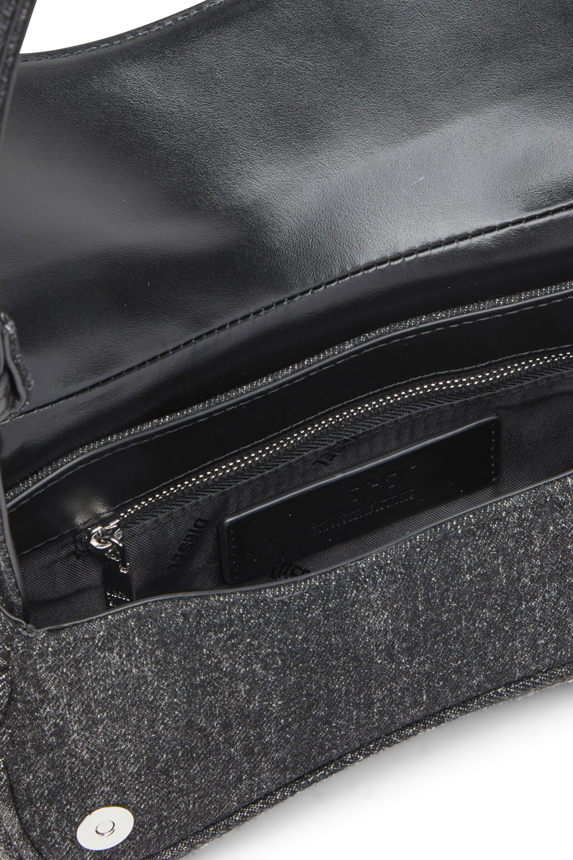 Diesel - PLAY CLUTCH, Female's Play-Clutch in crystal denim in Black - 3