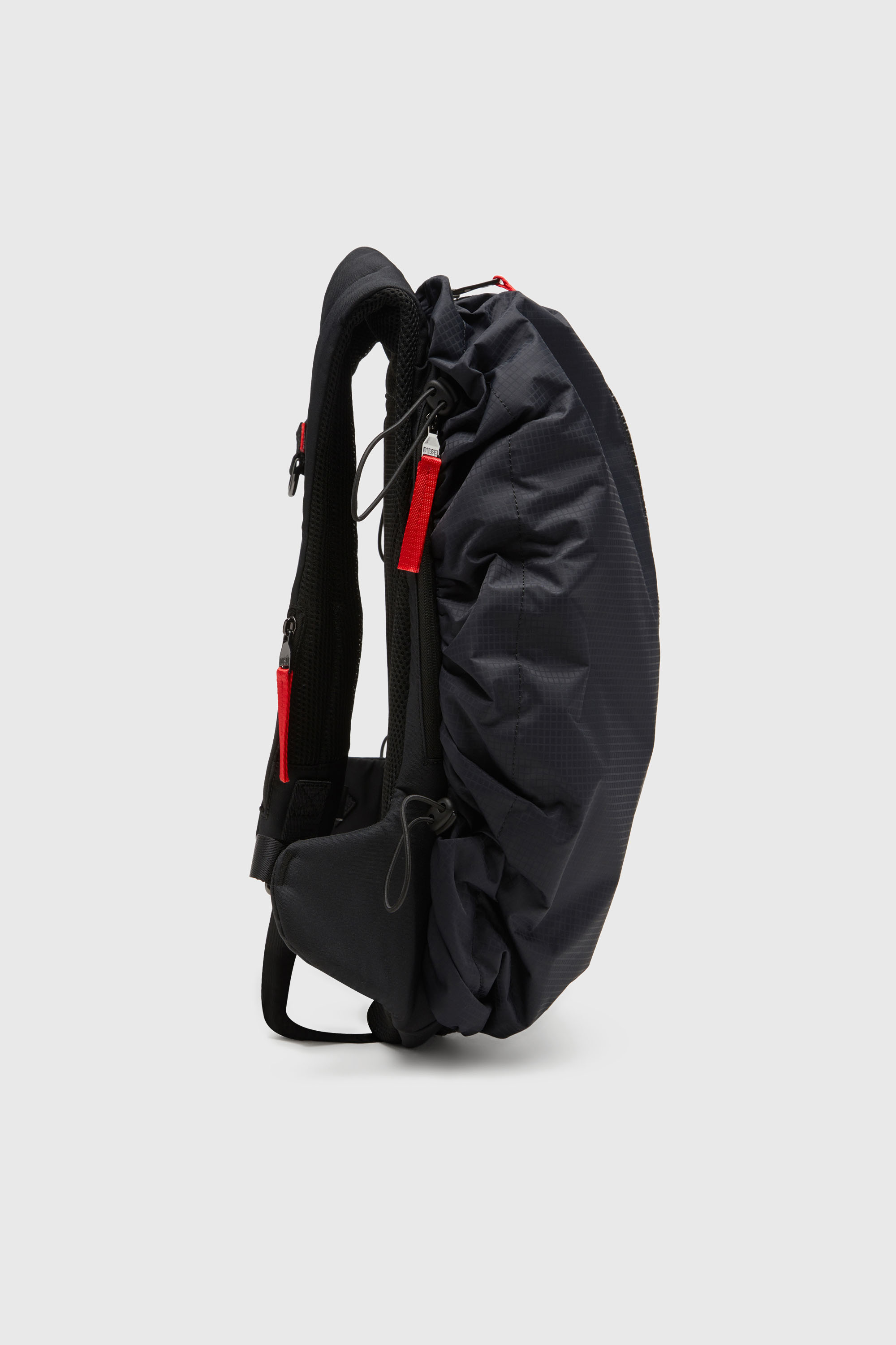 Men's Zip-D-Backpack in check-jacquard shell | Black | Diesel US