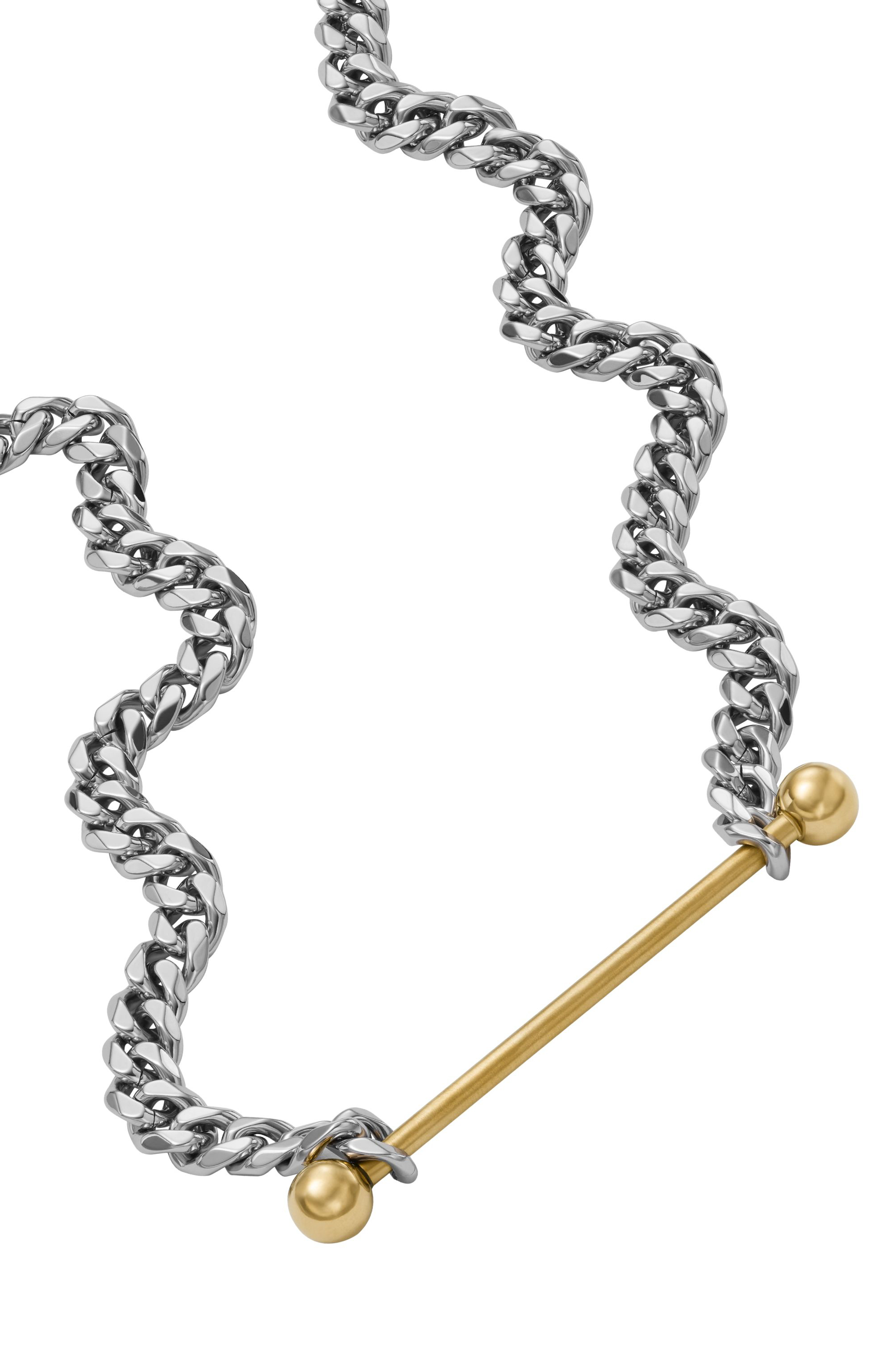 Two-Tone Stainless Steel Chain Necklace