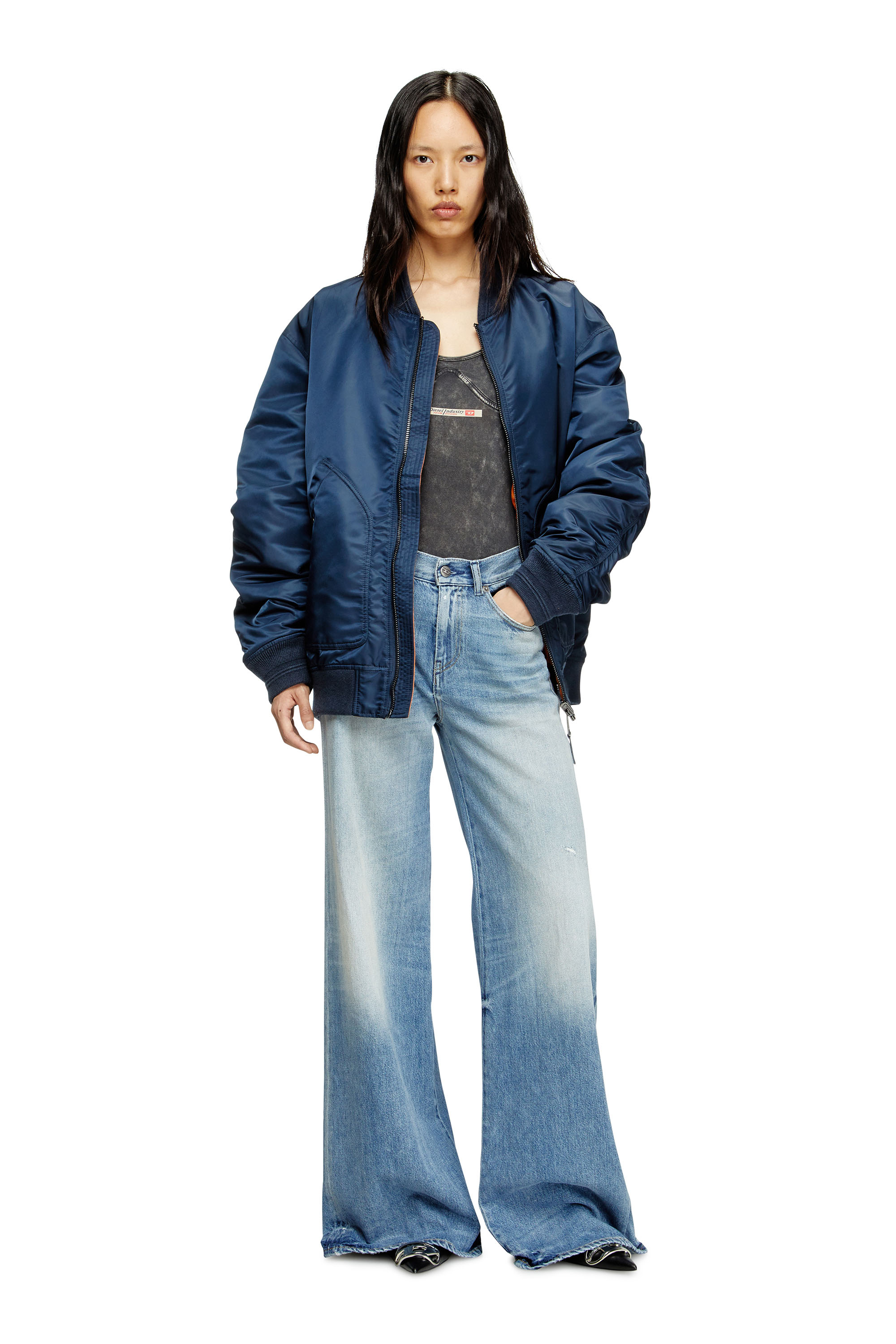 Flare Jeans 1978 D-Akemi 09M07, Light Blue Diesel - Woman's Flare Jeans 1978 D-Akemi 09M07, Light Blue - 1