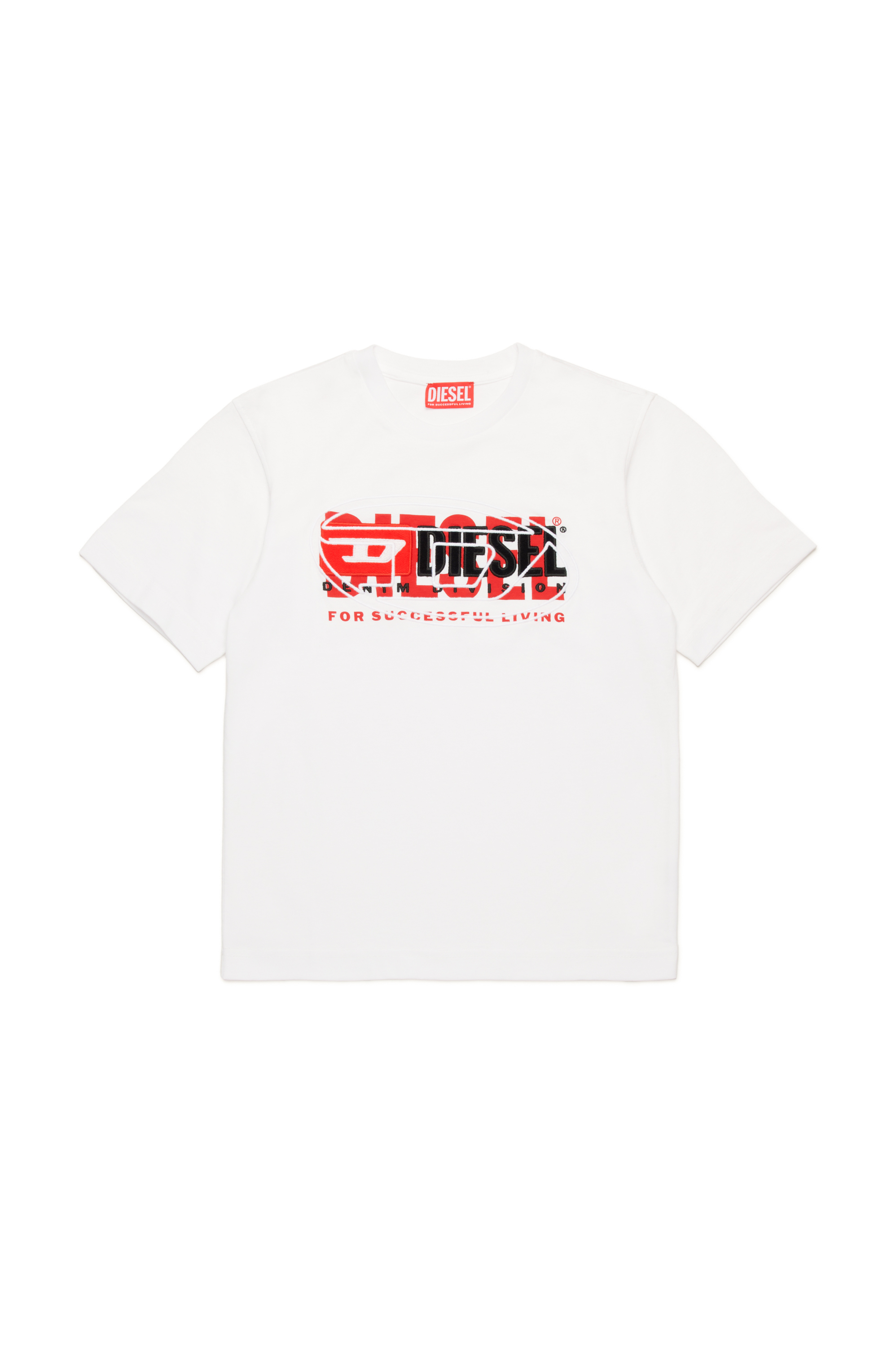 T-shirt with superimposed logos | White | 4-16 YEARS Boys